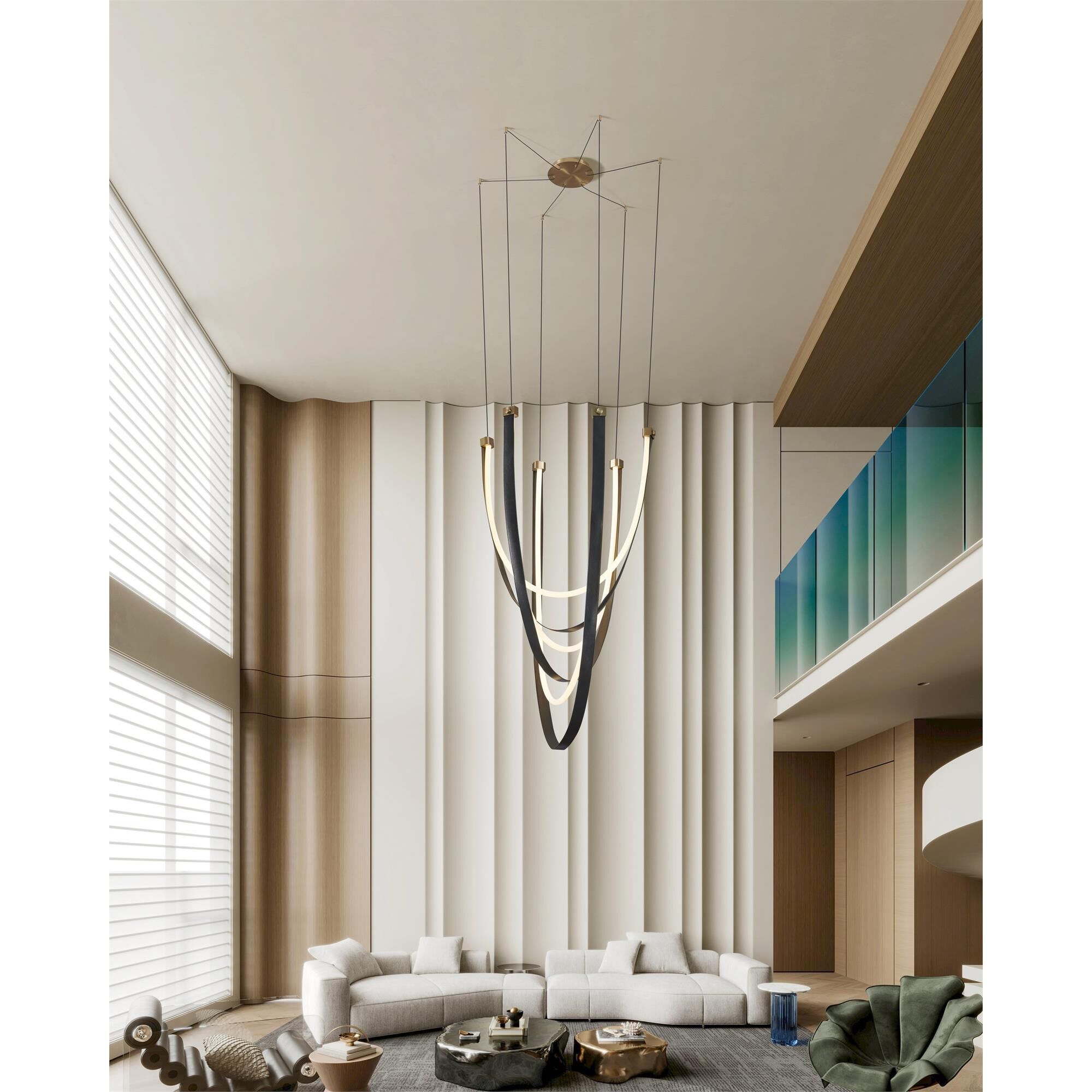 Shown in Champagne Gold finish and White shade