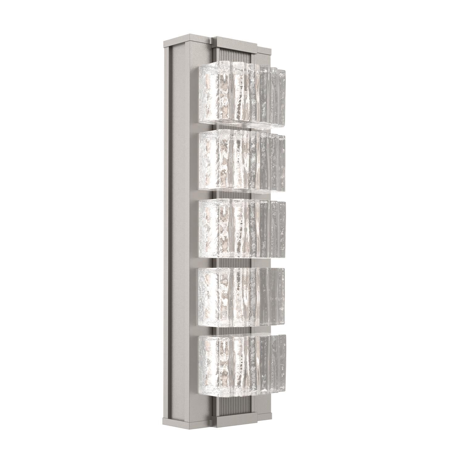 Shown in Beige Silver finish and Clear Ribbed glass and None accent