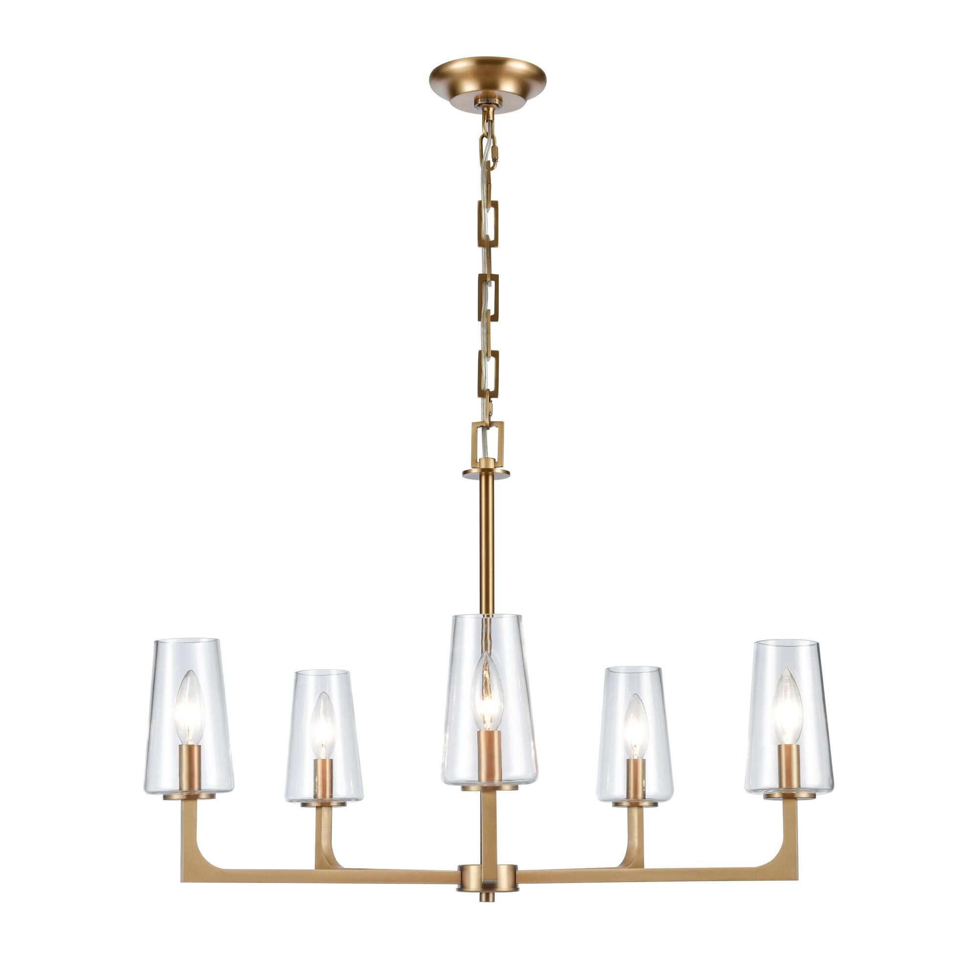 Shown in Lacquered Brass finish and Clear Handblown  Shade glass and Clear Handblown Glass shade