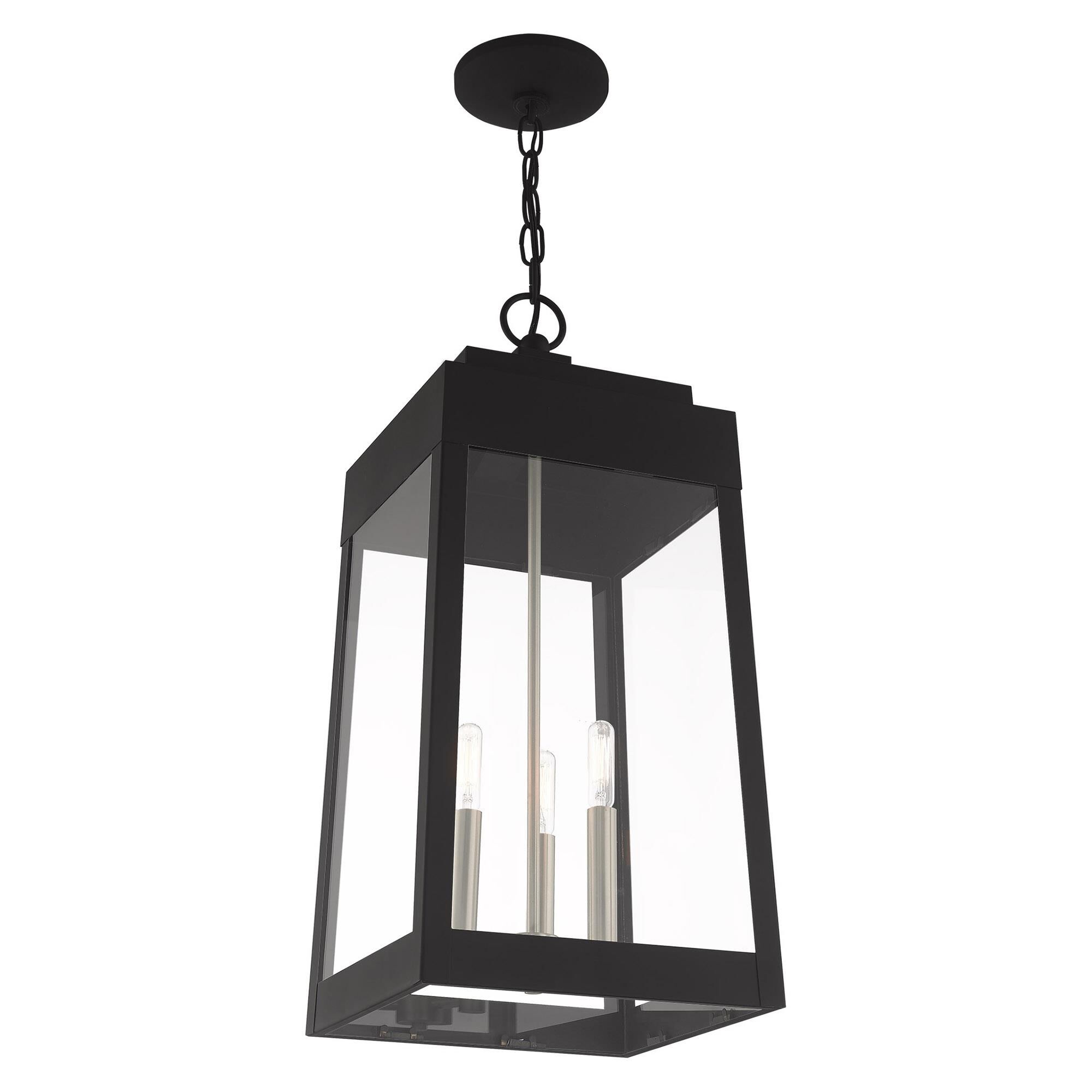 Oslo 24 Inch Tall 3 Light Outdoor Hanging Lantern by Livex Lighting