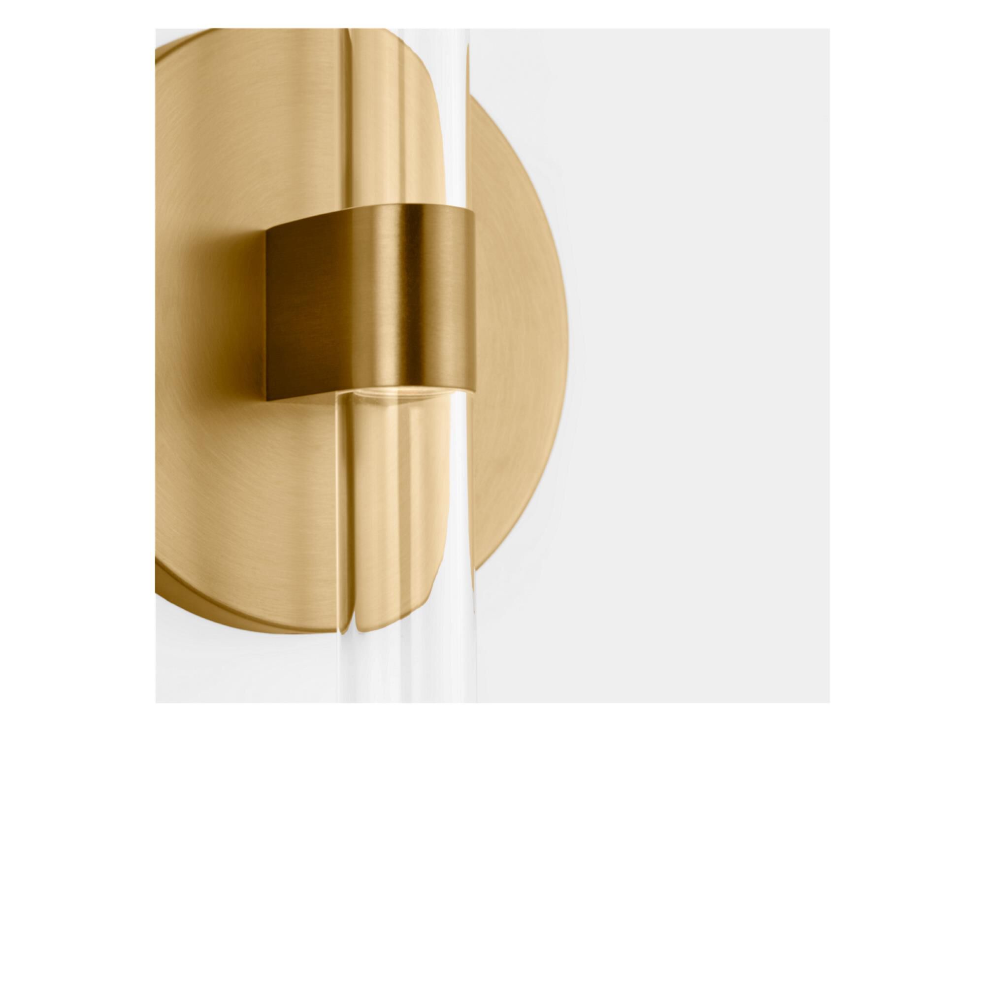 Shown in Burnished Brass finish and Clear Polycarbonate Lens shade