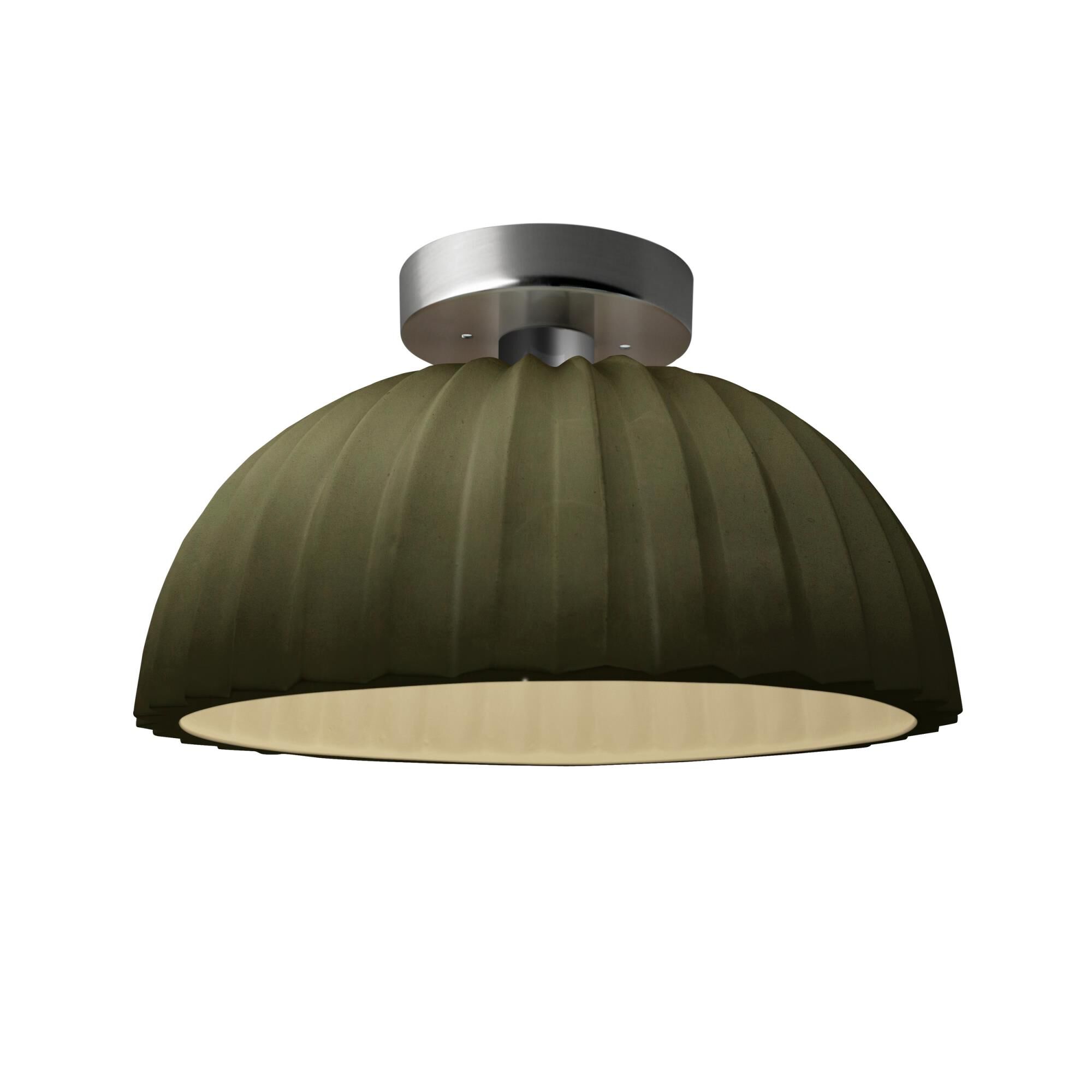 Pleated Dome 13 Inch Semi Flush Mount by Justice Design Group