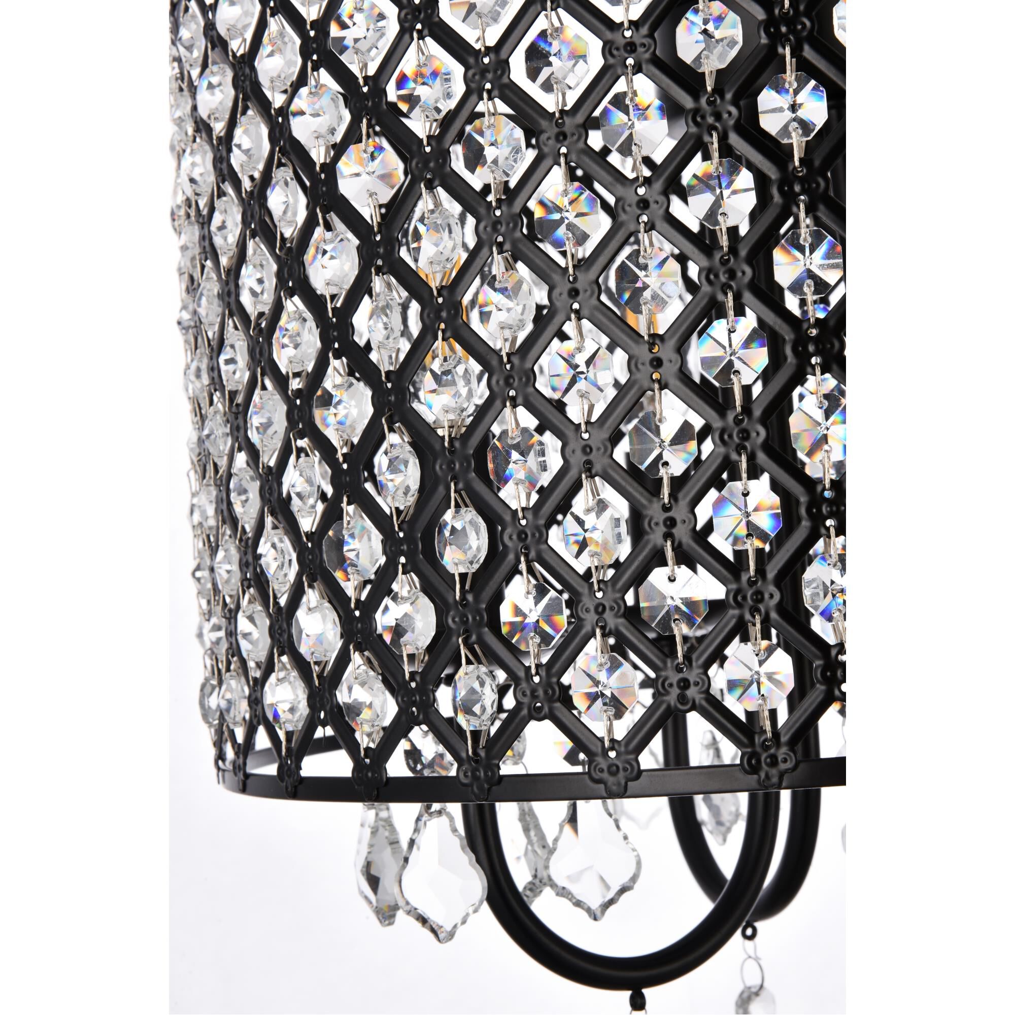 Shown in Black finish and Clear Royal Cut crystal