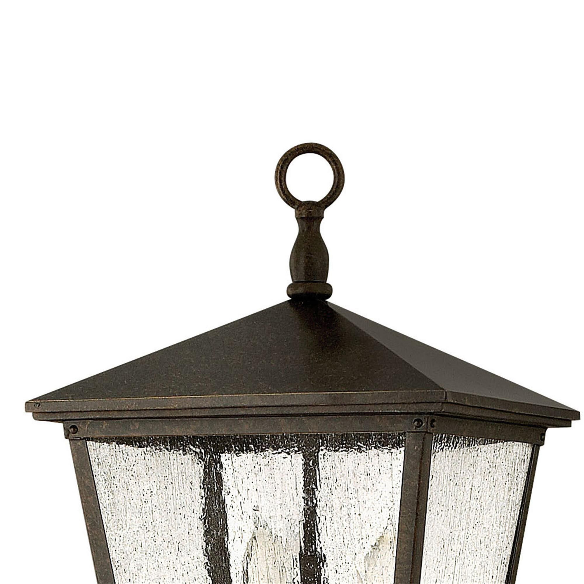Shown in Regency Bronze finish and Clear Seedy glass