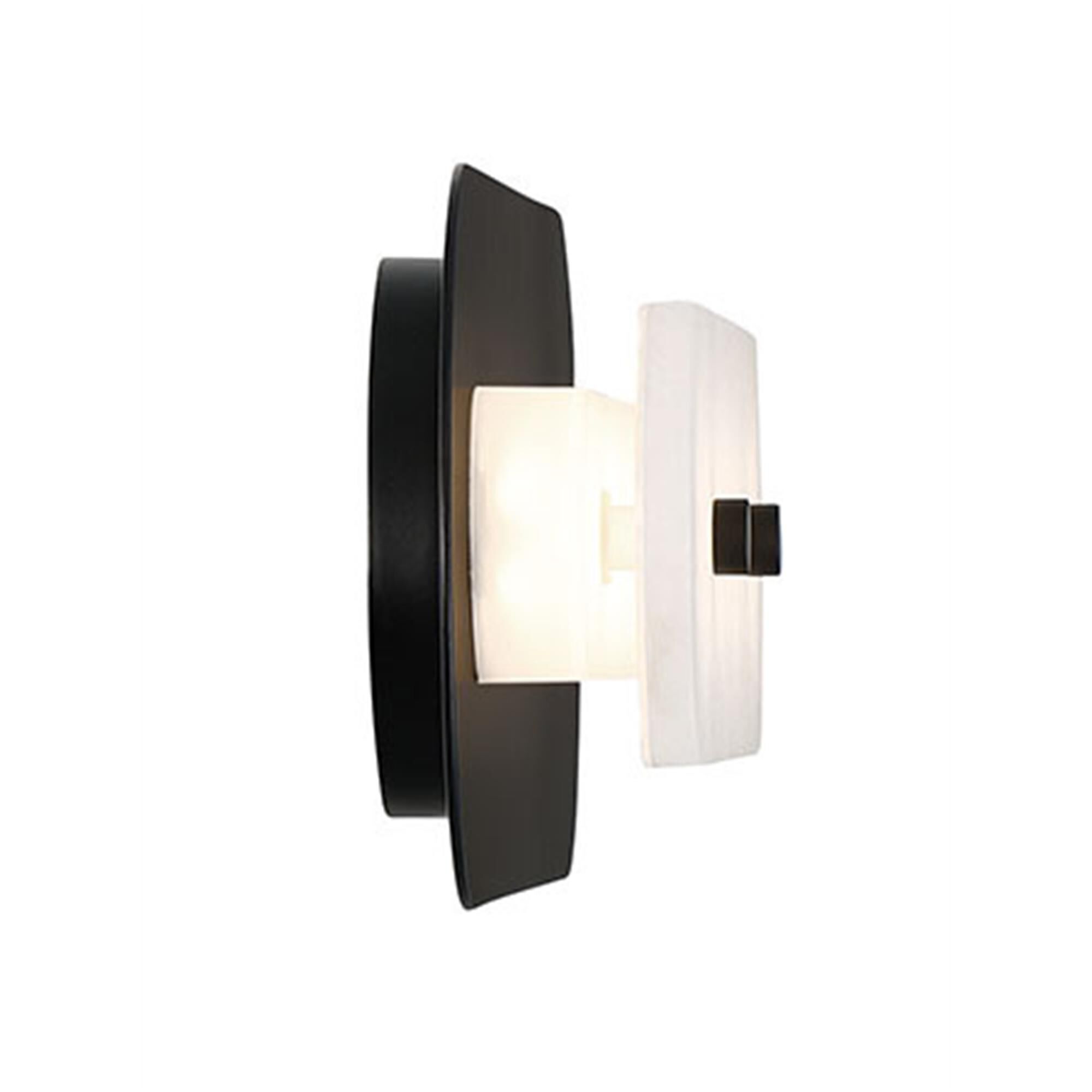 Shown in Black finish and Alabaster glass