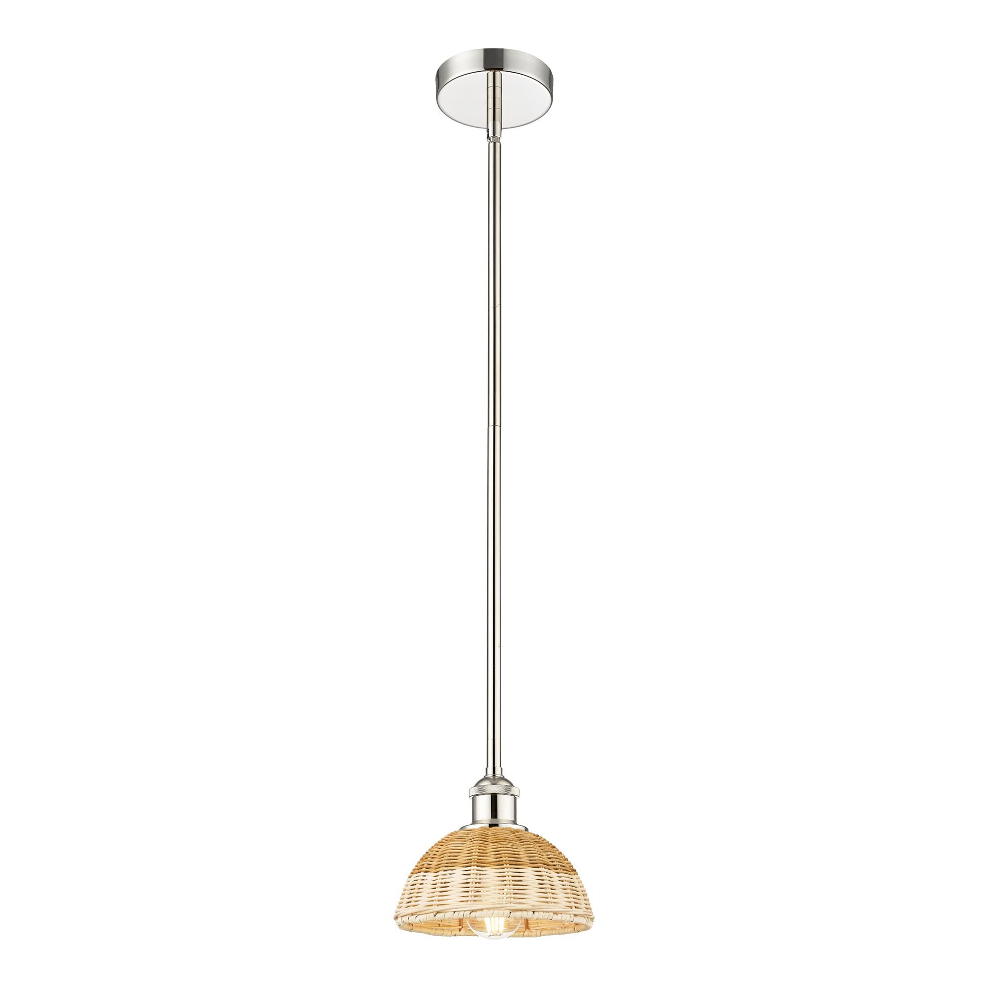 Shown in Polished Nickel finish and Natural shade