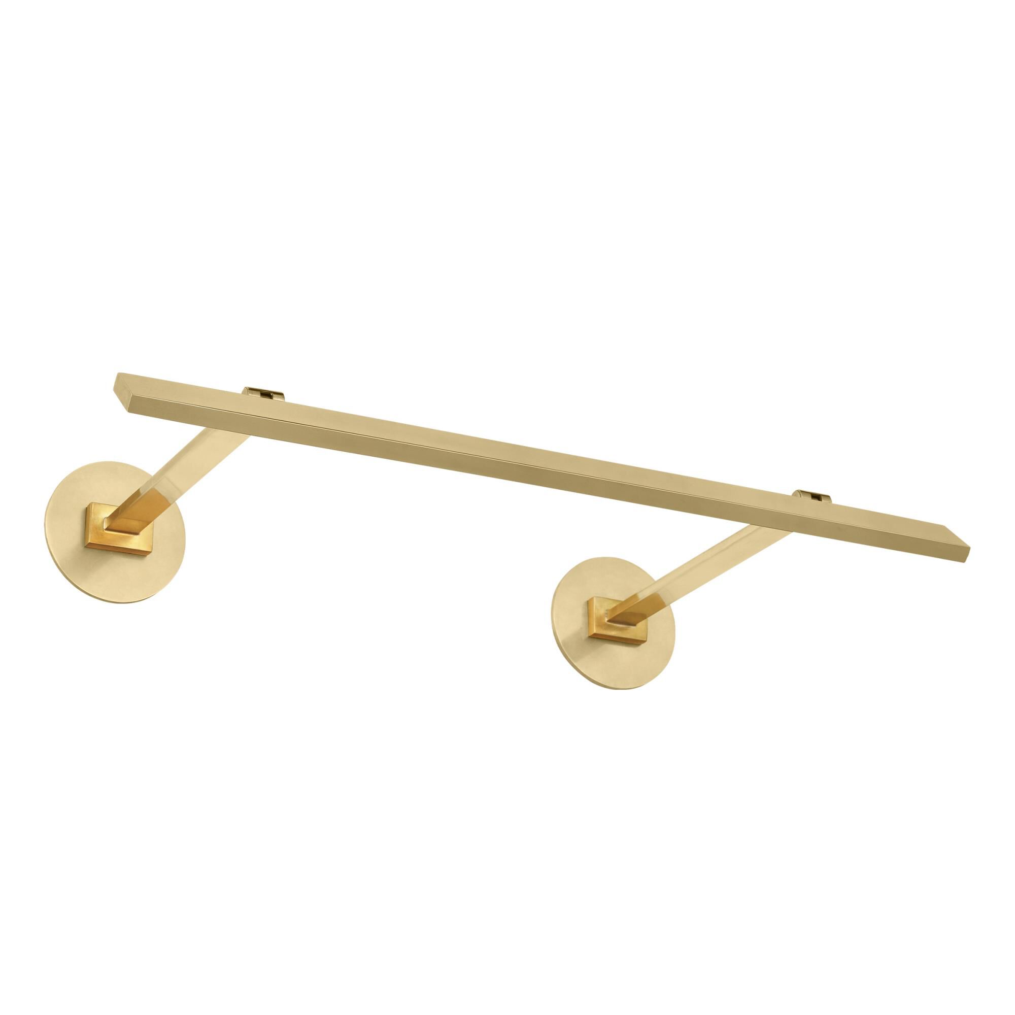 Shown in Hand-Rubbed Antique Brass finish and Brass shade