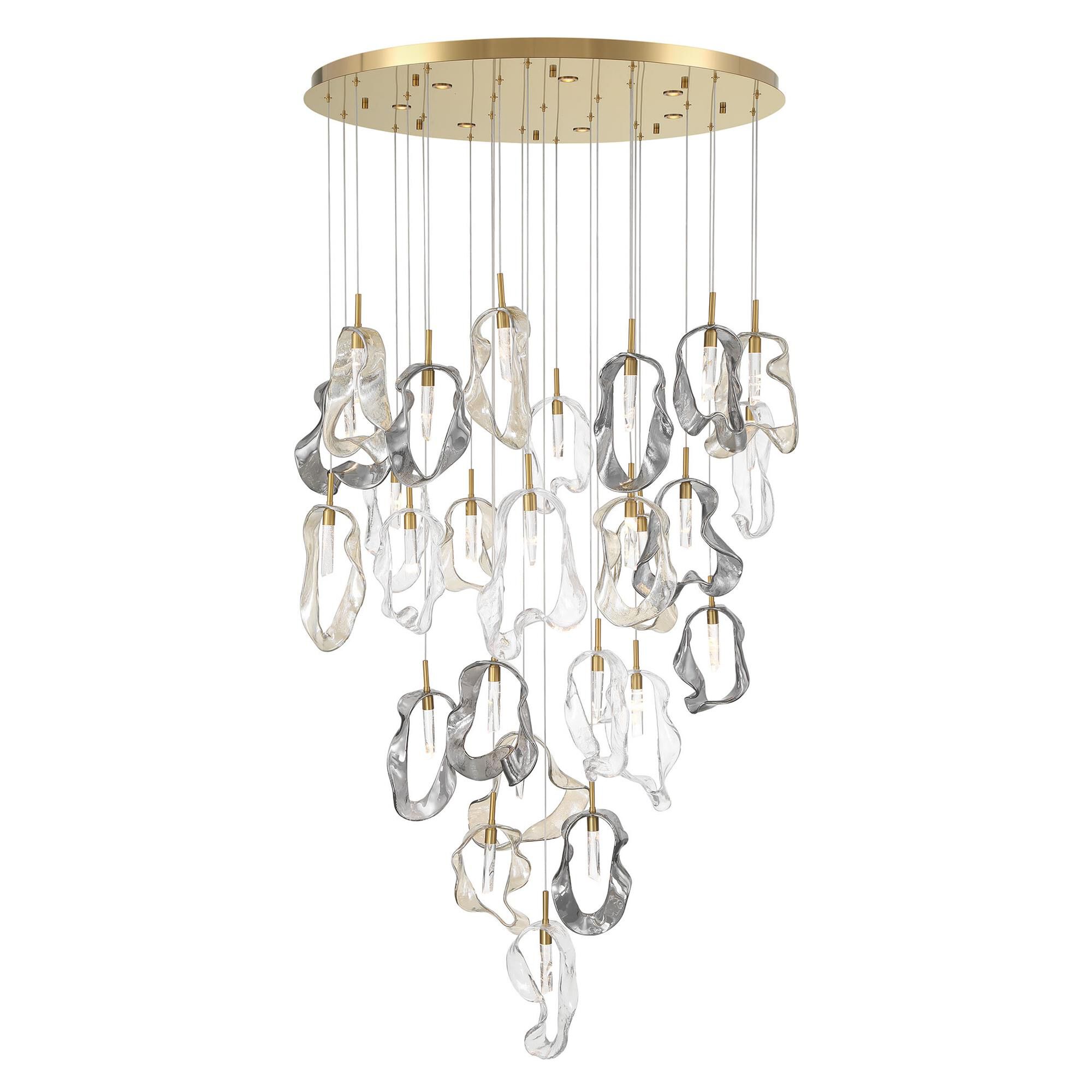 Shown in Gold finish and Mixed glass