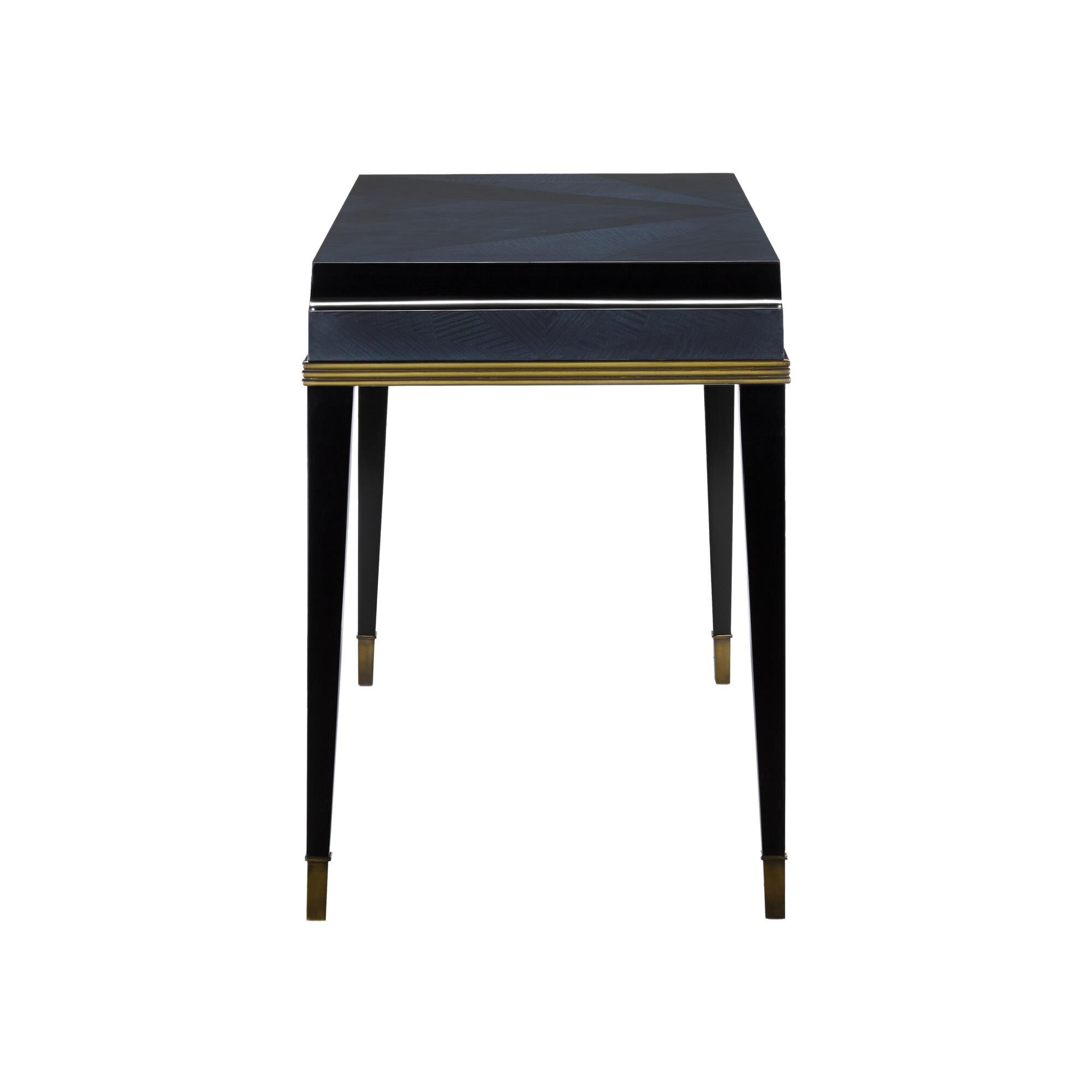 Shown in Dark Sapphire/Caviar Black/Antique Brass finish