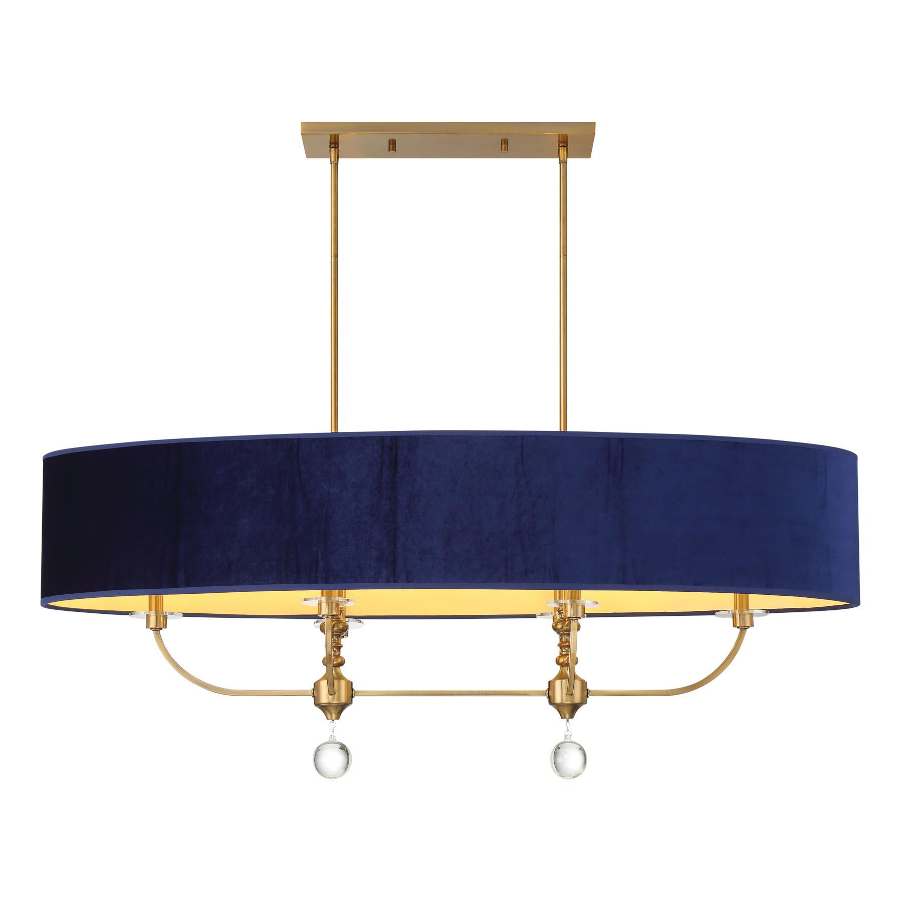 Shown in Oxidized Aged Brass finish and Velvet shade