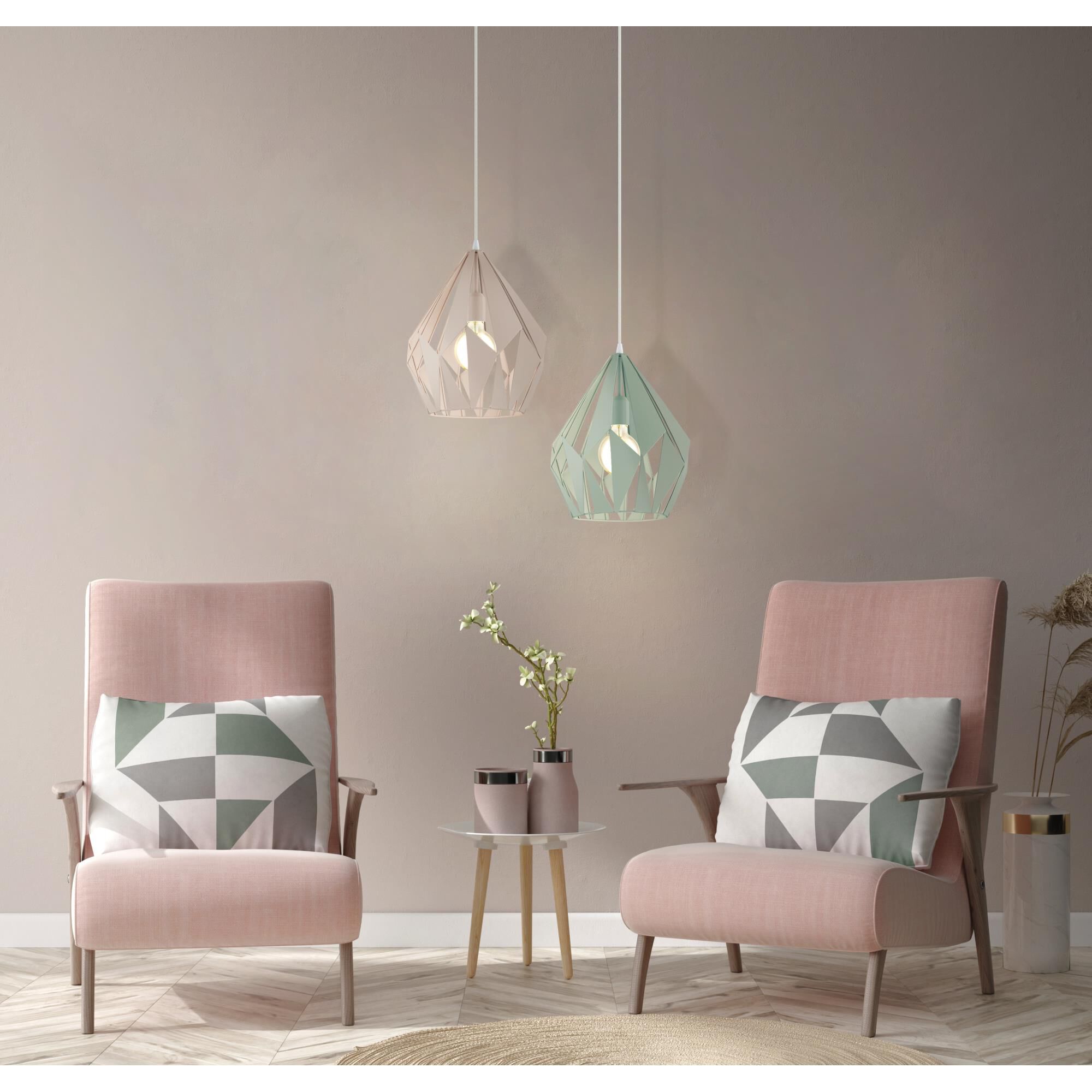 Shown in Pastel Apricot finish and Pastel Apricot Metal shade
