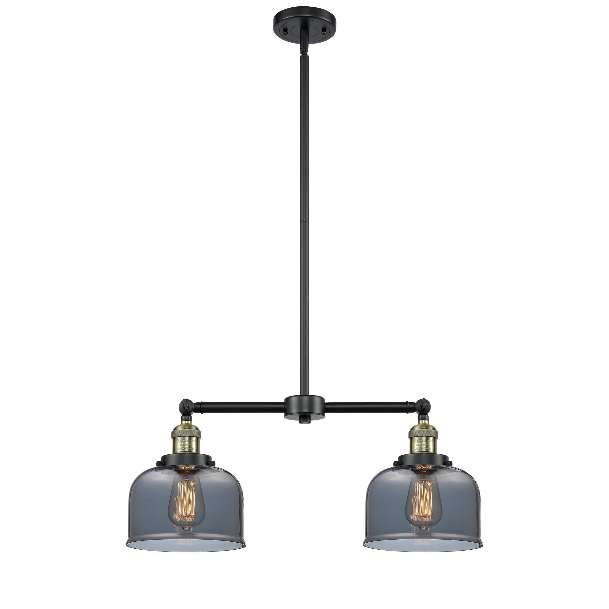 Shown in Black Antique Brass finish and Plated Smoked glass