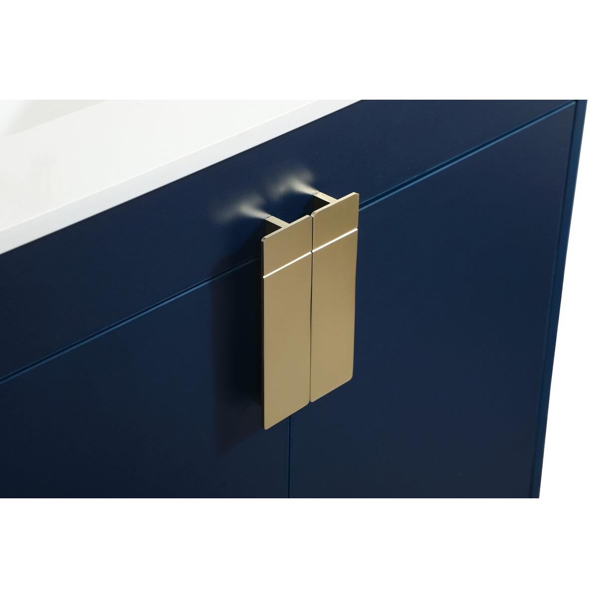 Shown in Blue finish and With Backsplash accent