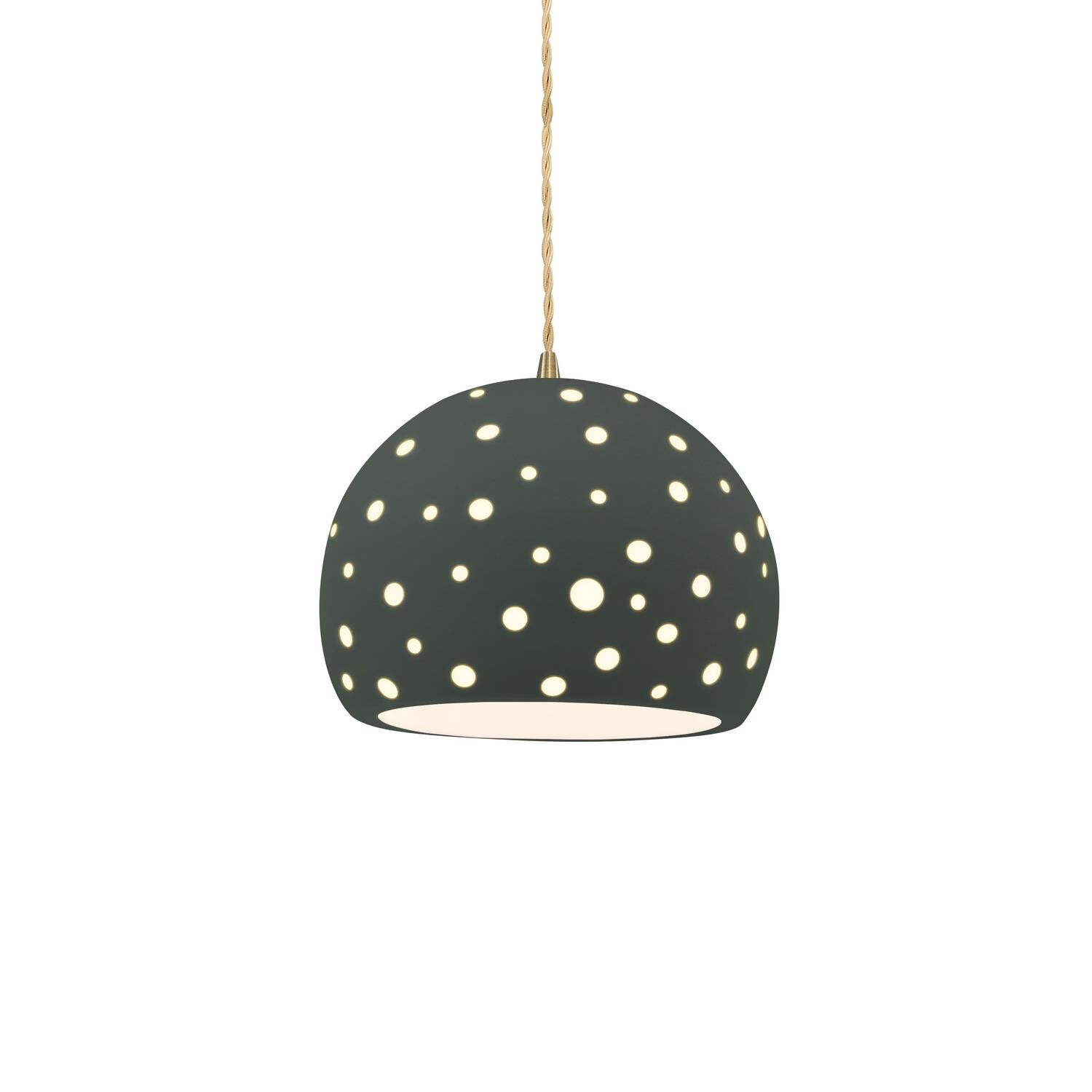 Perforated Globe 7 Inch Mini Pendant by Justice Design Group