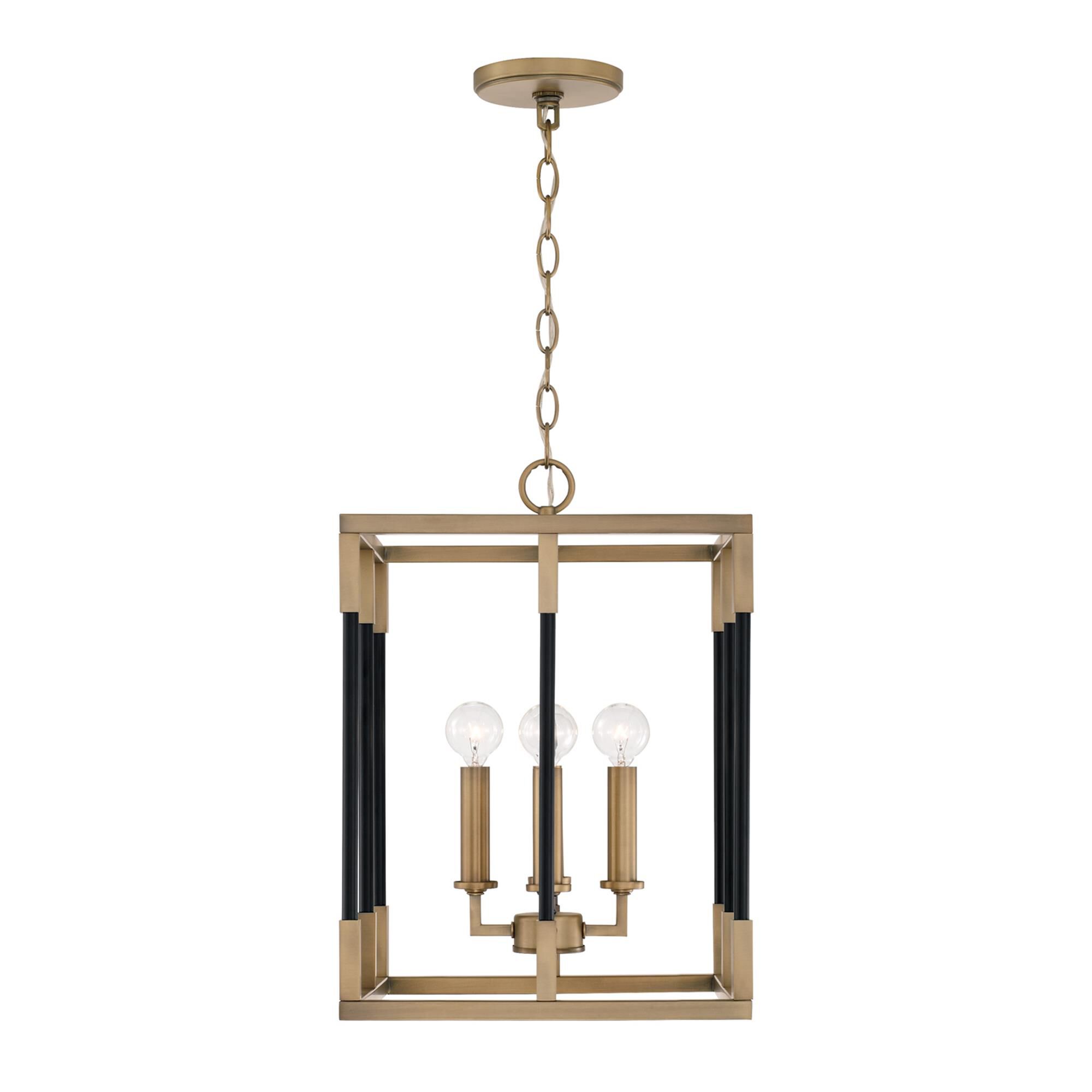 Shown in Aged Brass and Black finish