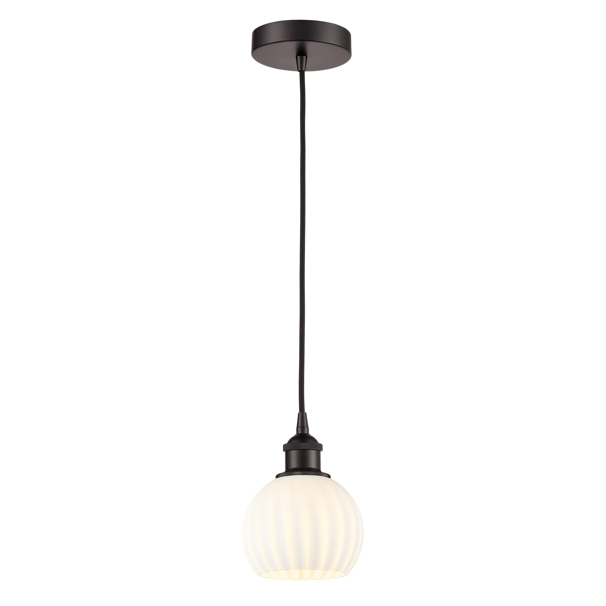 Bruno Marashlian White Venetian 6 Inch Mini Pendant by Innovations Lighting