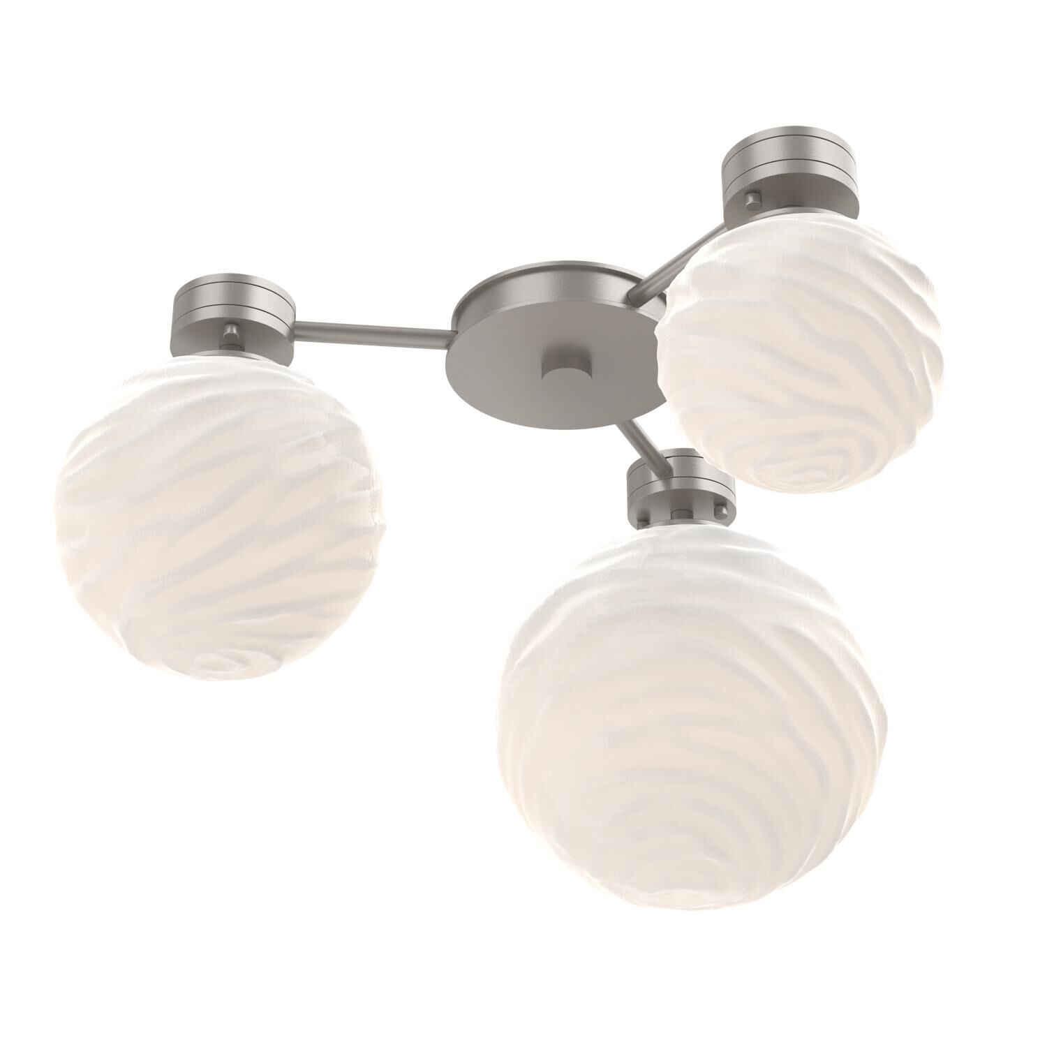 Shown in Beige Silver finish and White glass