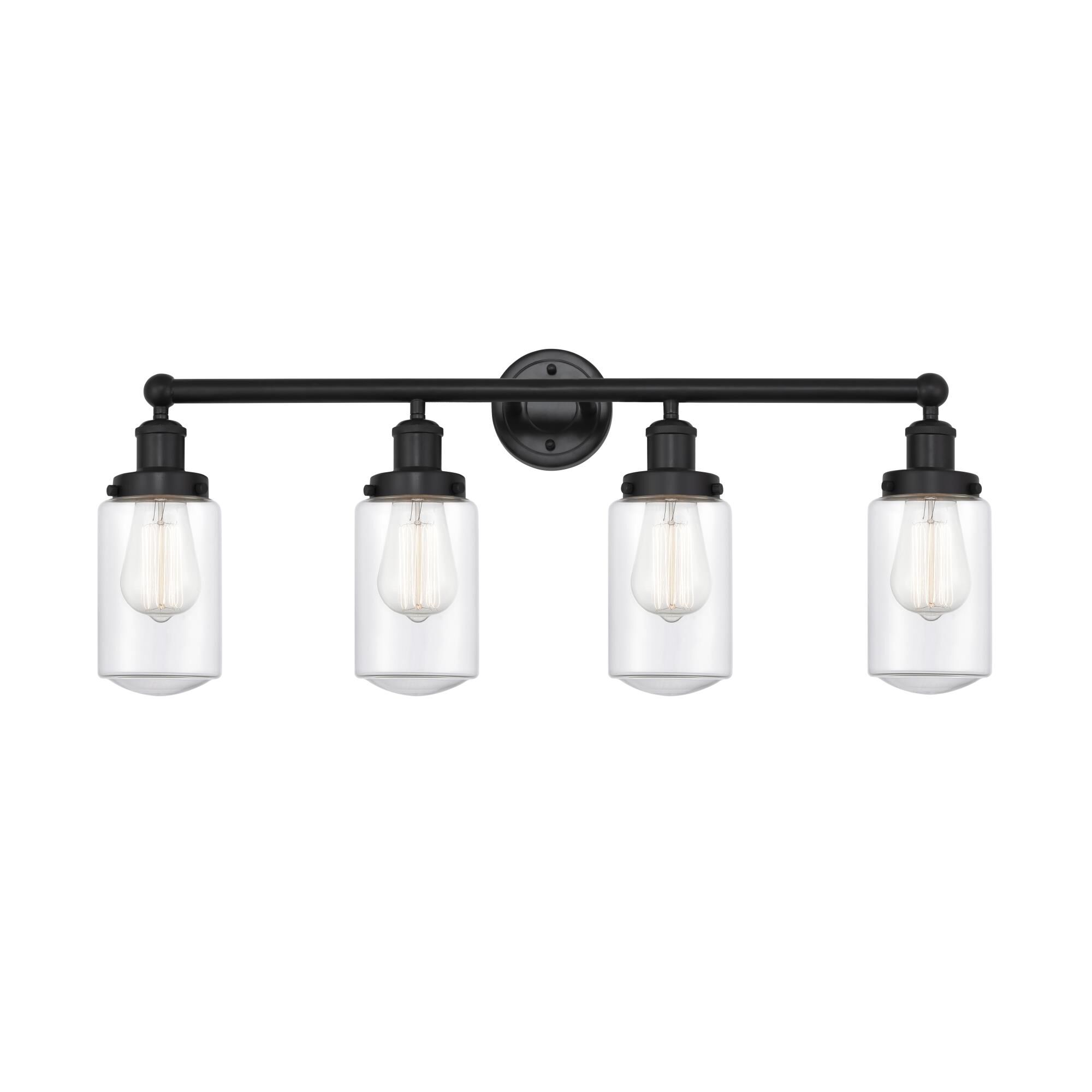 Shown in Matte Black, Clear finish and Clear glass and Clear Glass shade
