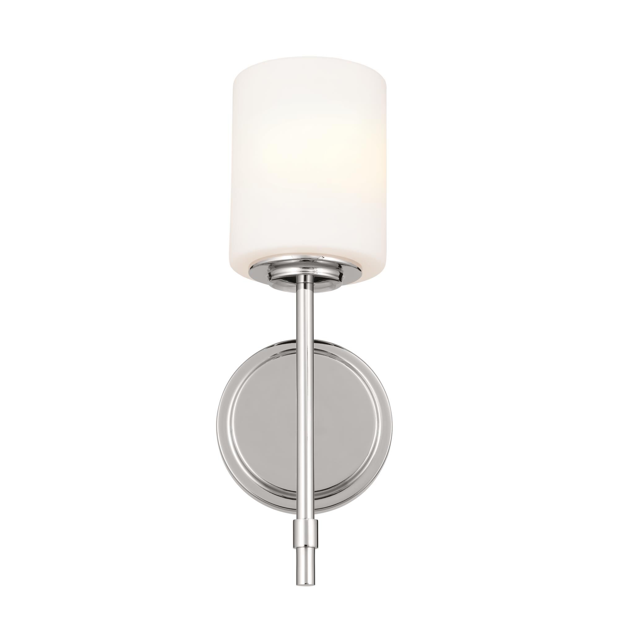 Shown in Polished Nickel finish and Satin Etched Cased Opal glass