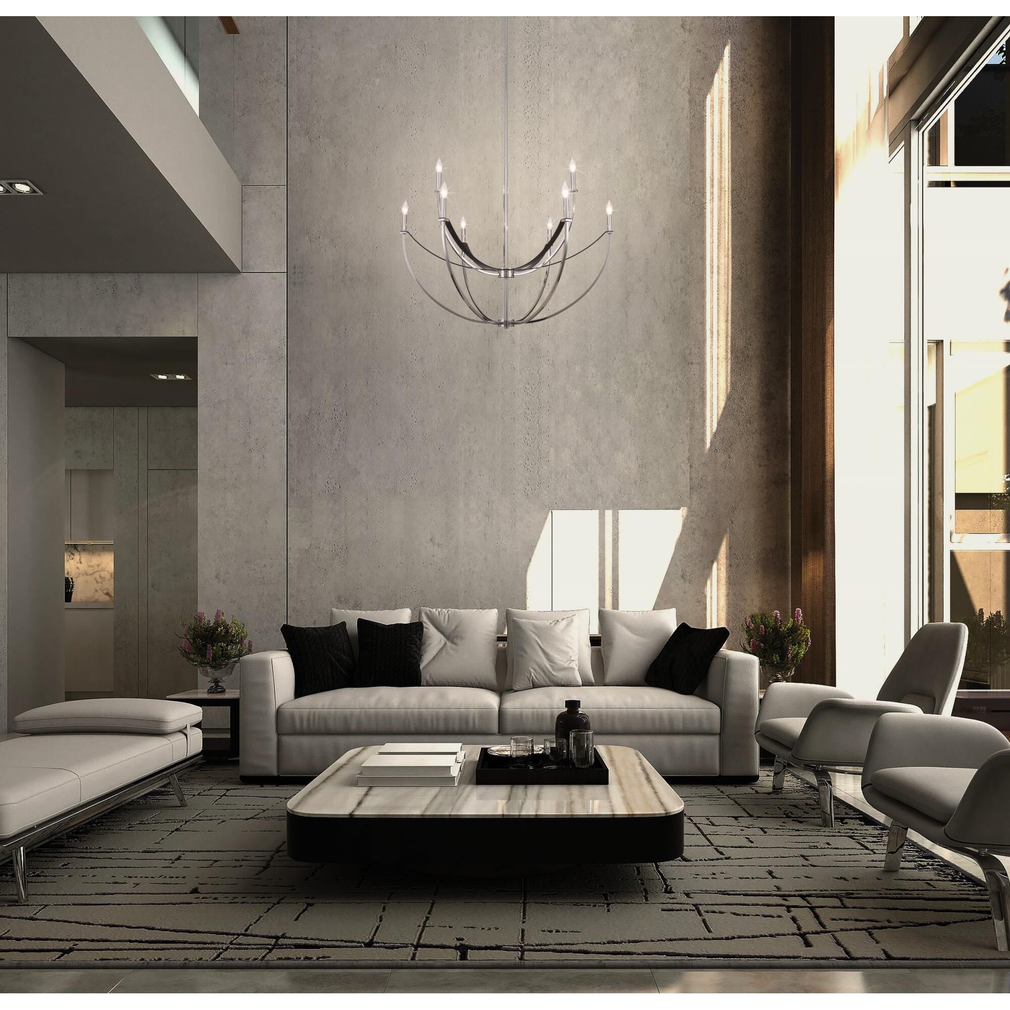 Shown in Polished Nickel and Black finish