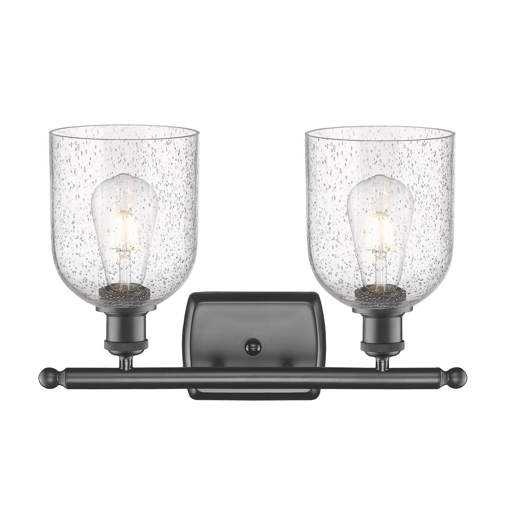 Shown in Oil Rubbed Bronze finish and Seedy glass