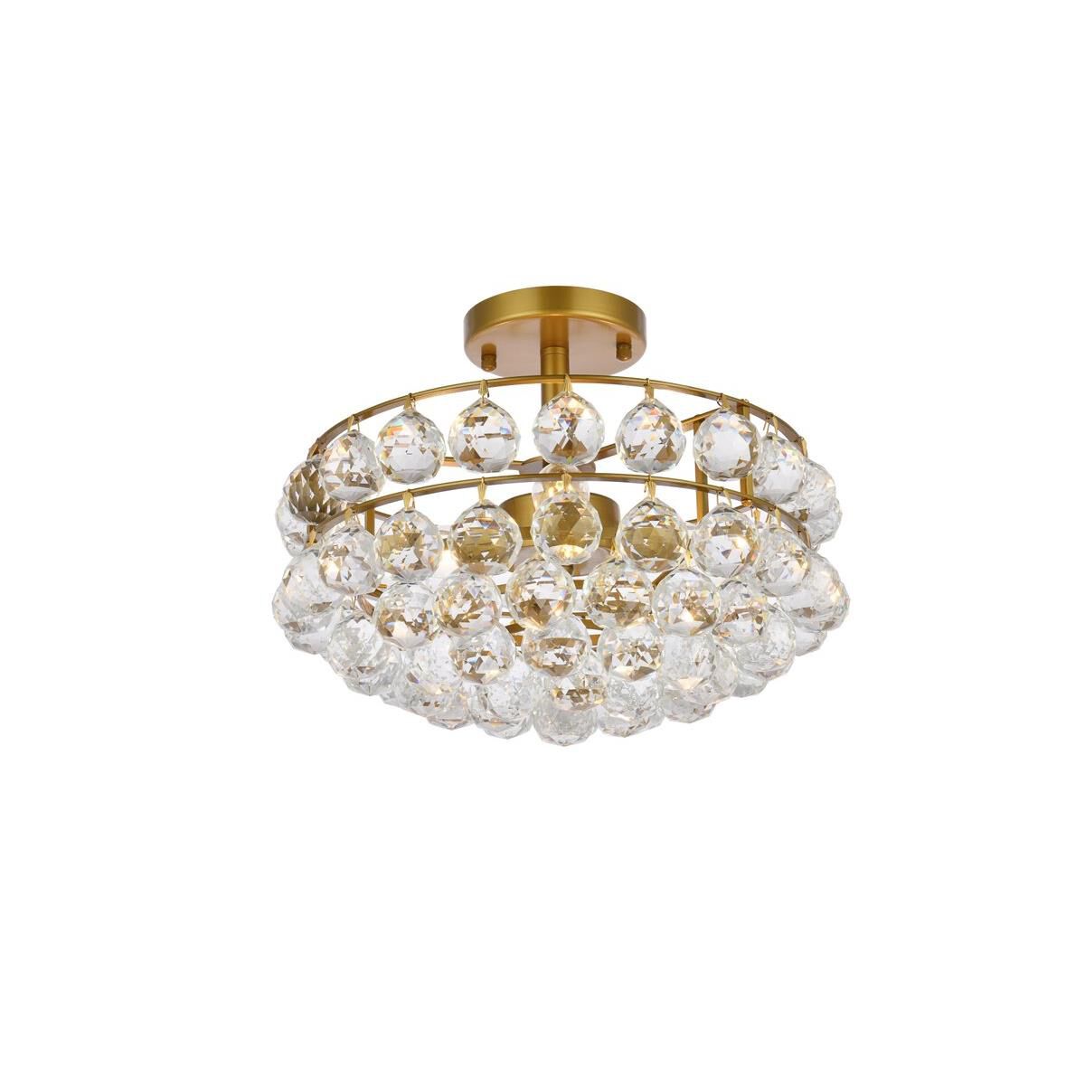 Shown in Brass finish and Royal Cut Clear crystal