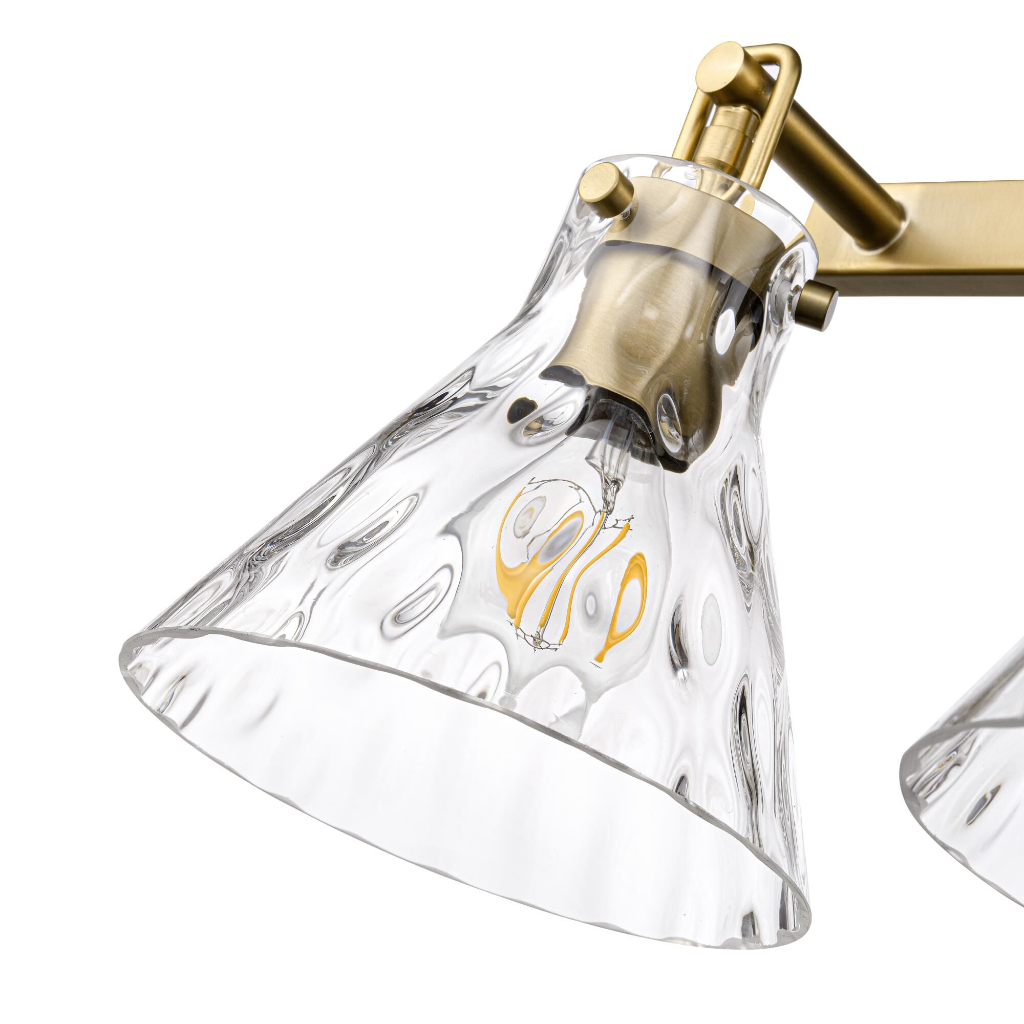 Shown in Vintage Brass finish and Clear Water glass