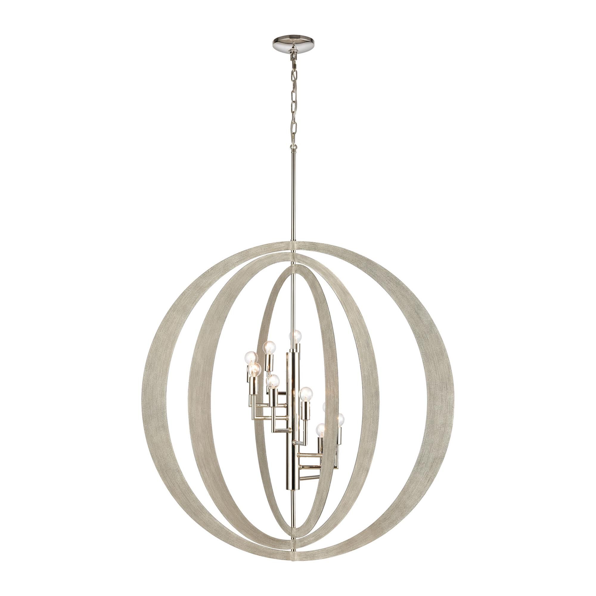 Retro Rings 36 Inch 9 Light Chandelier by ELK Lighting