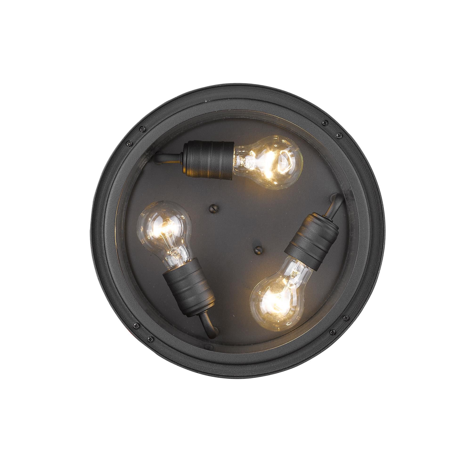Jordan 12 Inch 3 Light Outdoor Flush Mount by Z-Lite