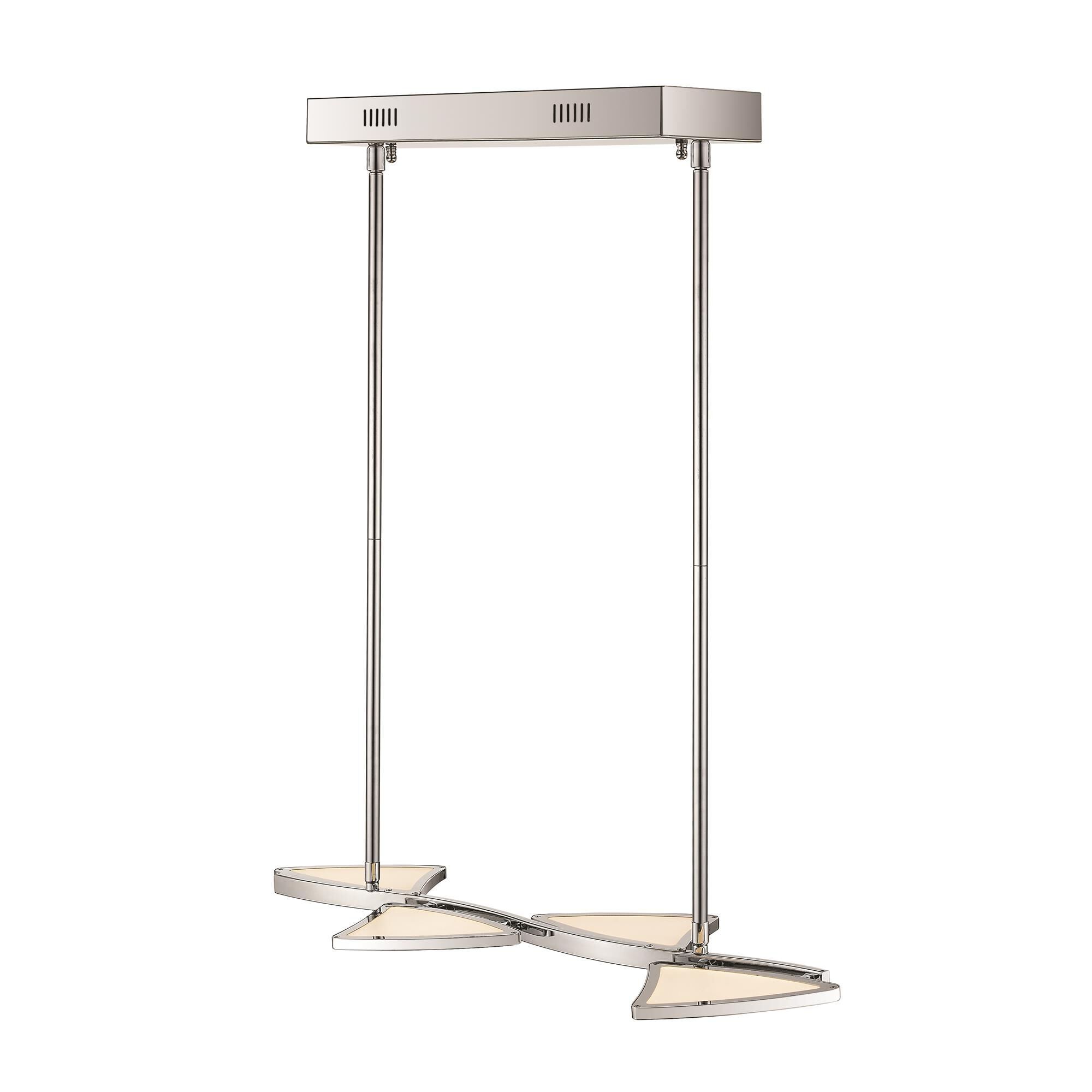 Shown in Chrome finish and Acrylic glass and Acrylic shade