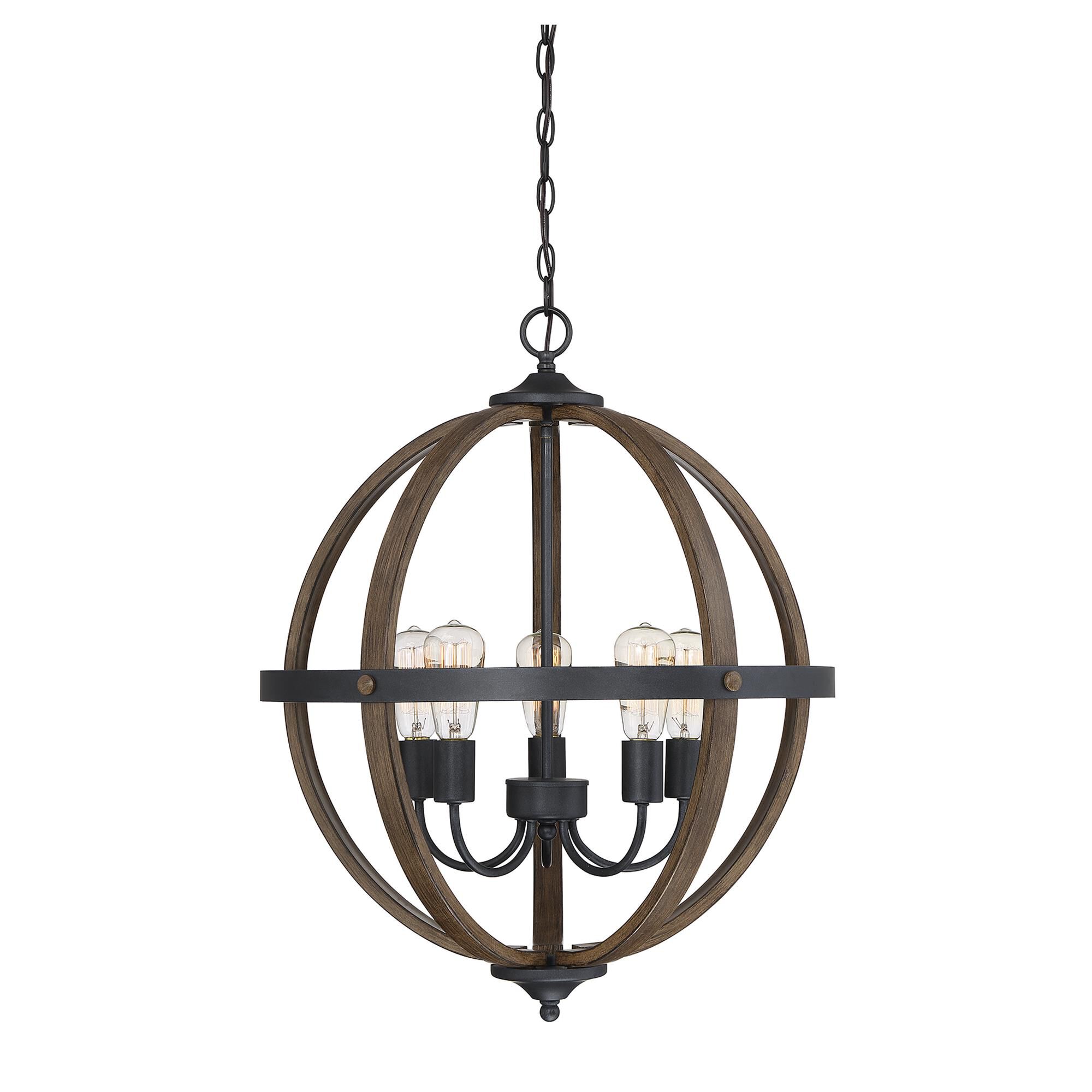 Shown in Wood With Black finish