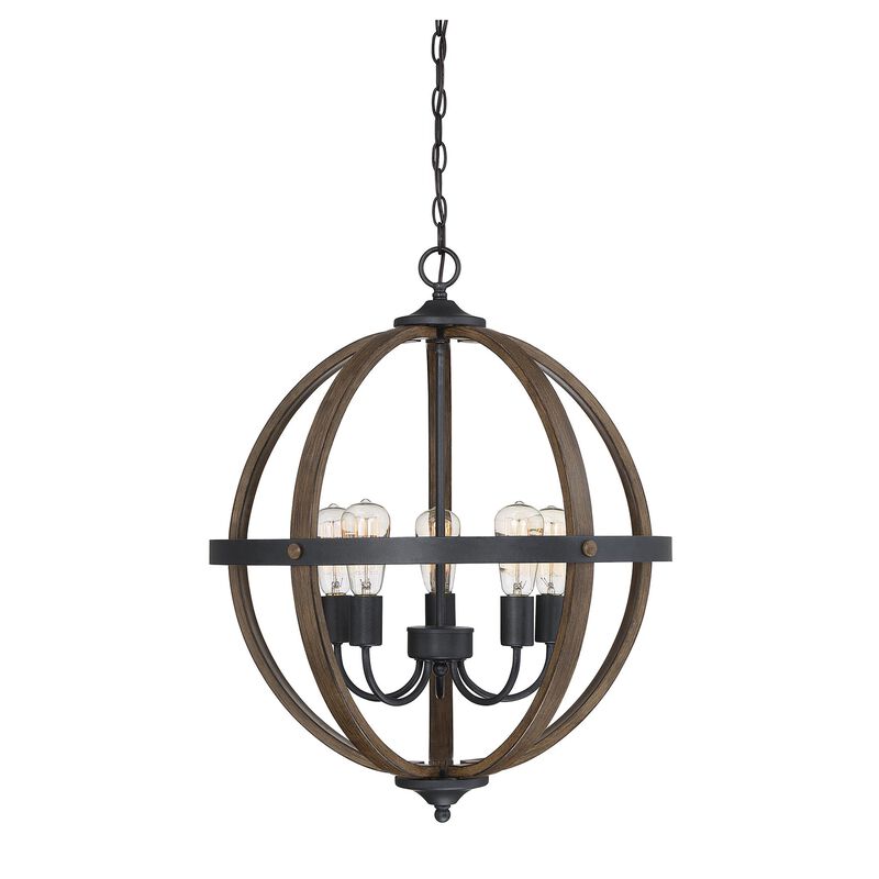22 Inch 5 Light Mini Pendant by Meridian Lighting