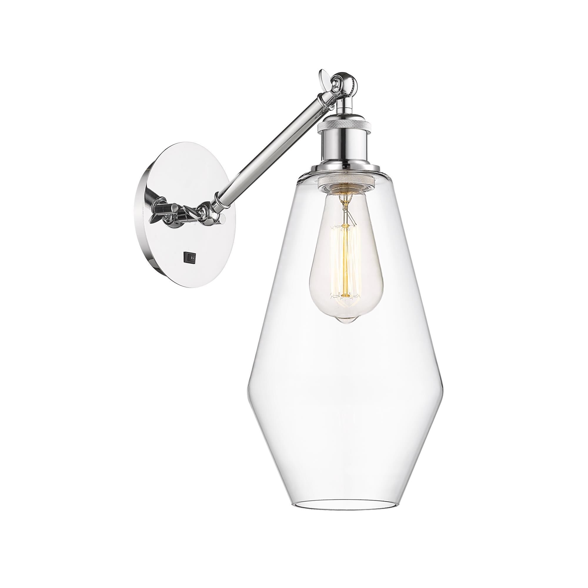 Shown in Polished Chrome finish and Clear glass