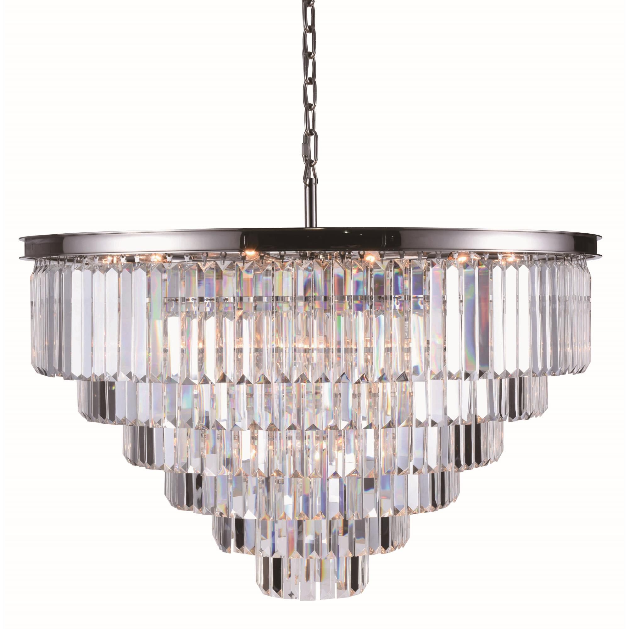 Shown in Polished Nickel finish and Royal Cut crystal and Clear accent