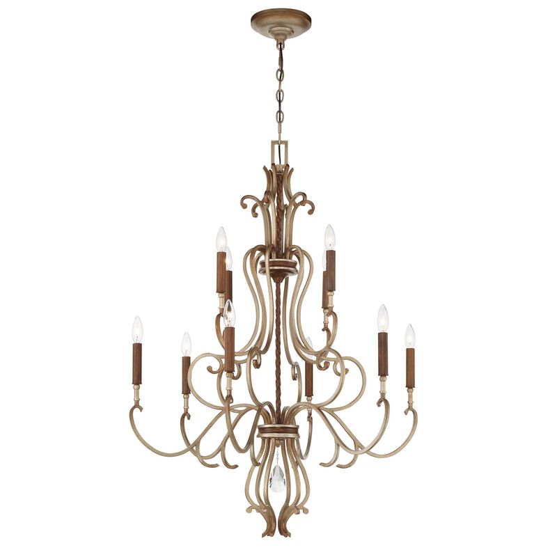 Magnolia Manor 32 Inch 10 Light Chandelier by Metropolitan Lighting
