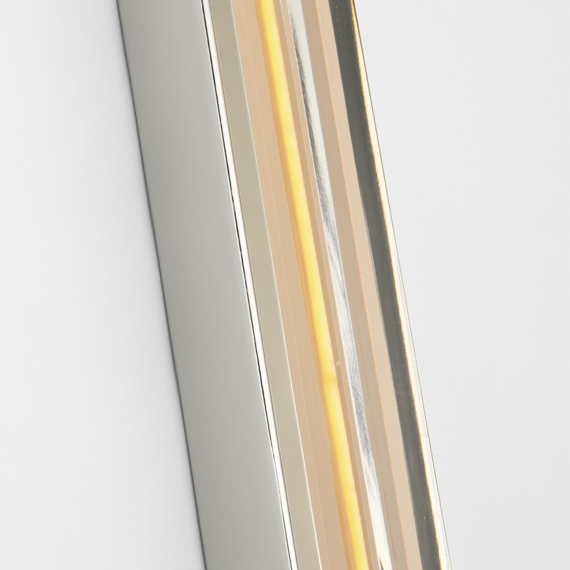 Shown in Polished Nickel finish and Clear Crystal glass