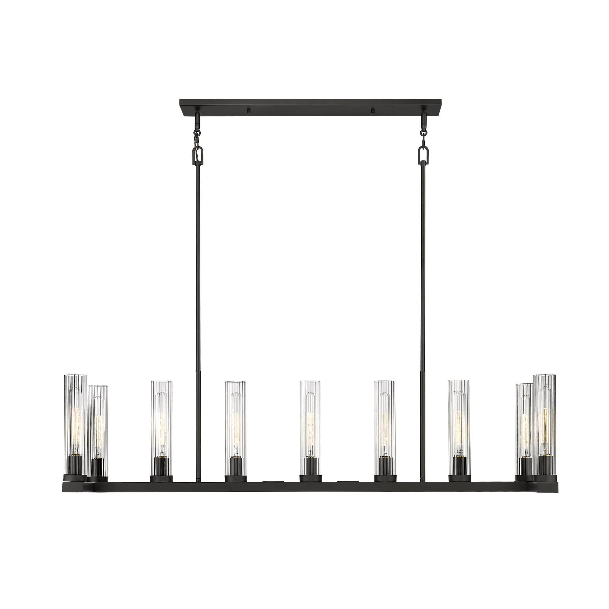 Shown in Bronze finish and Glass shade