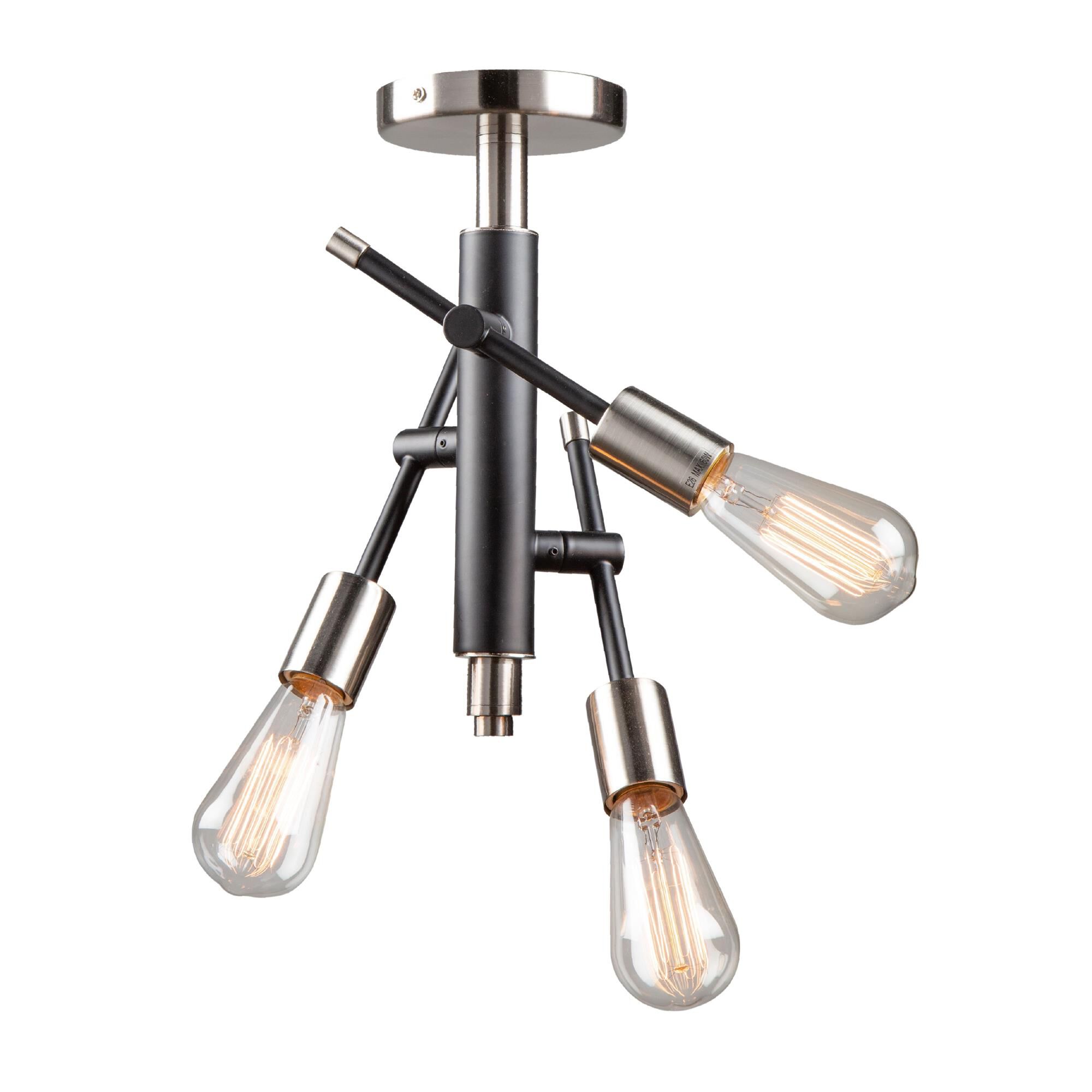 Shown in Black & Brushed Nickel finish
