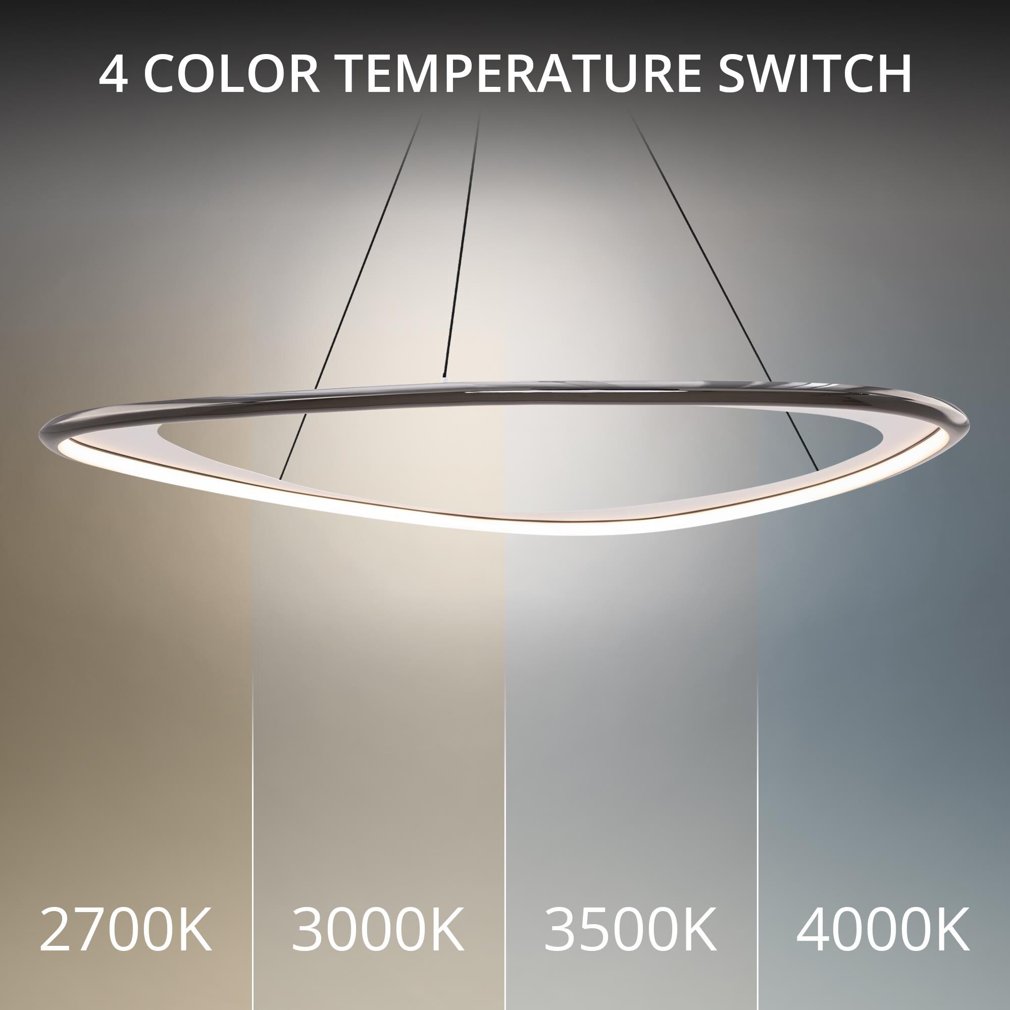 Oyster 42 Inch Large Pendant by dweLED