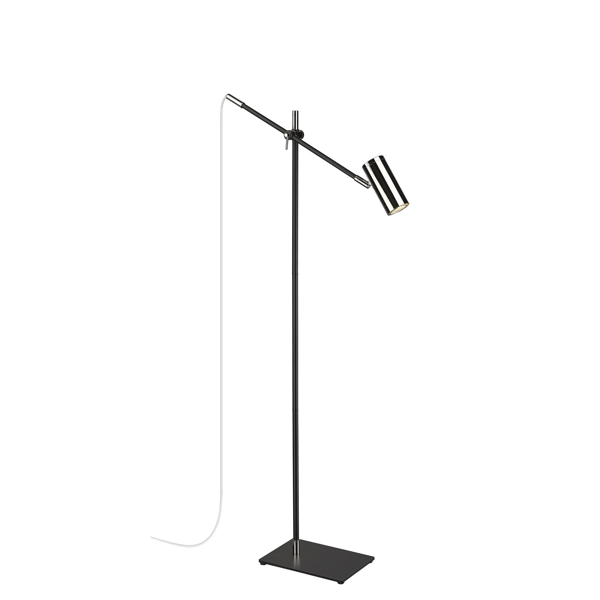 Shown in Matte Black And Polished Nickel finish and Aluminum glass and Aluminum shade
