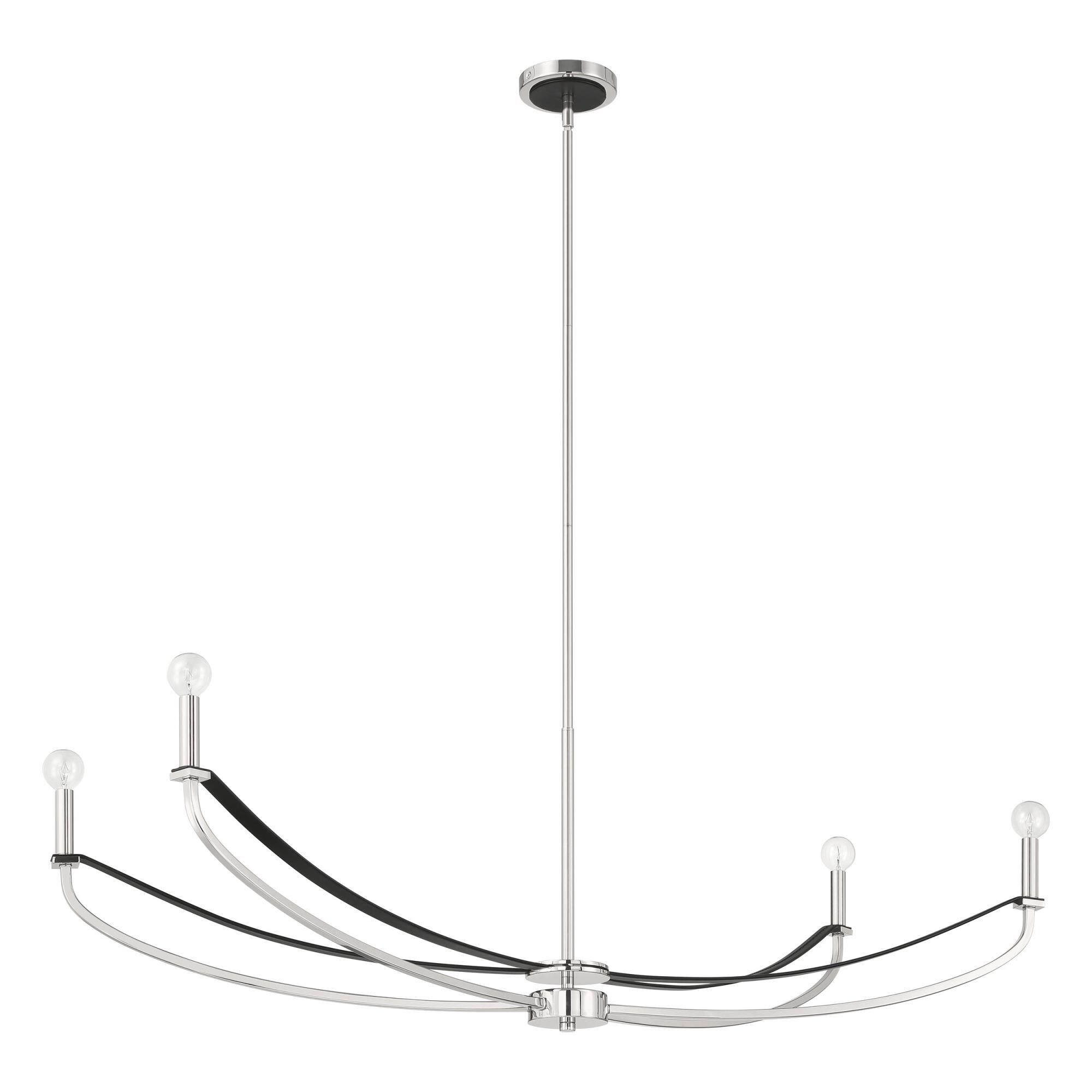 Shown in Polished Nickel and Black finish