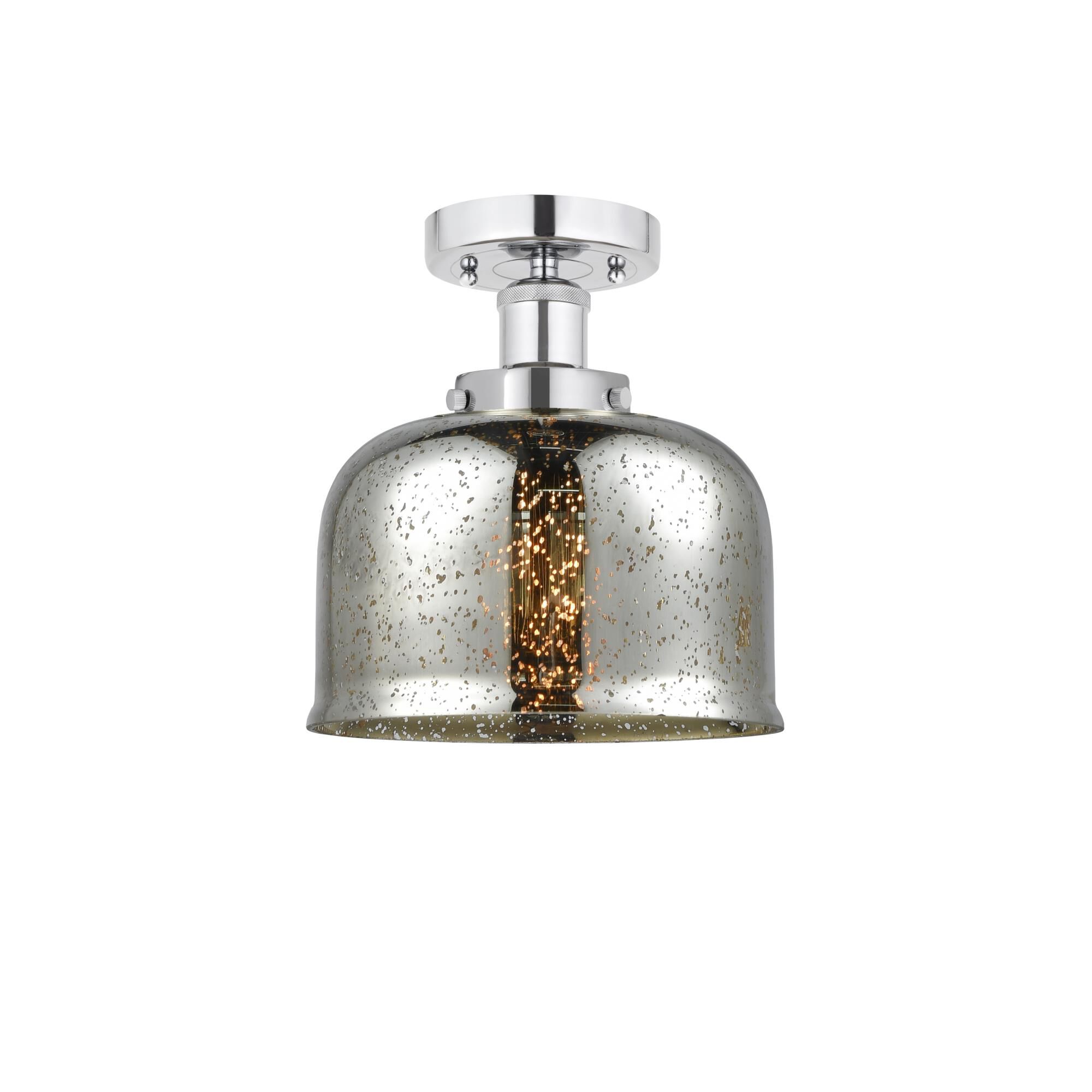 Shown in Polished Chrome, Mercury finish and Mercury glass and Mercury Glass shade