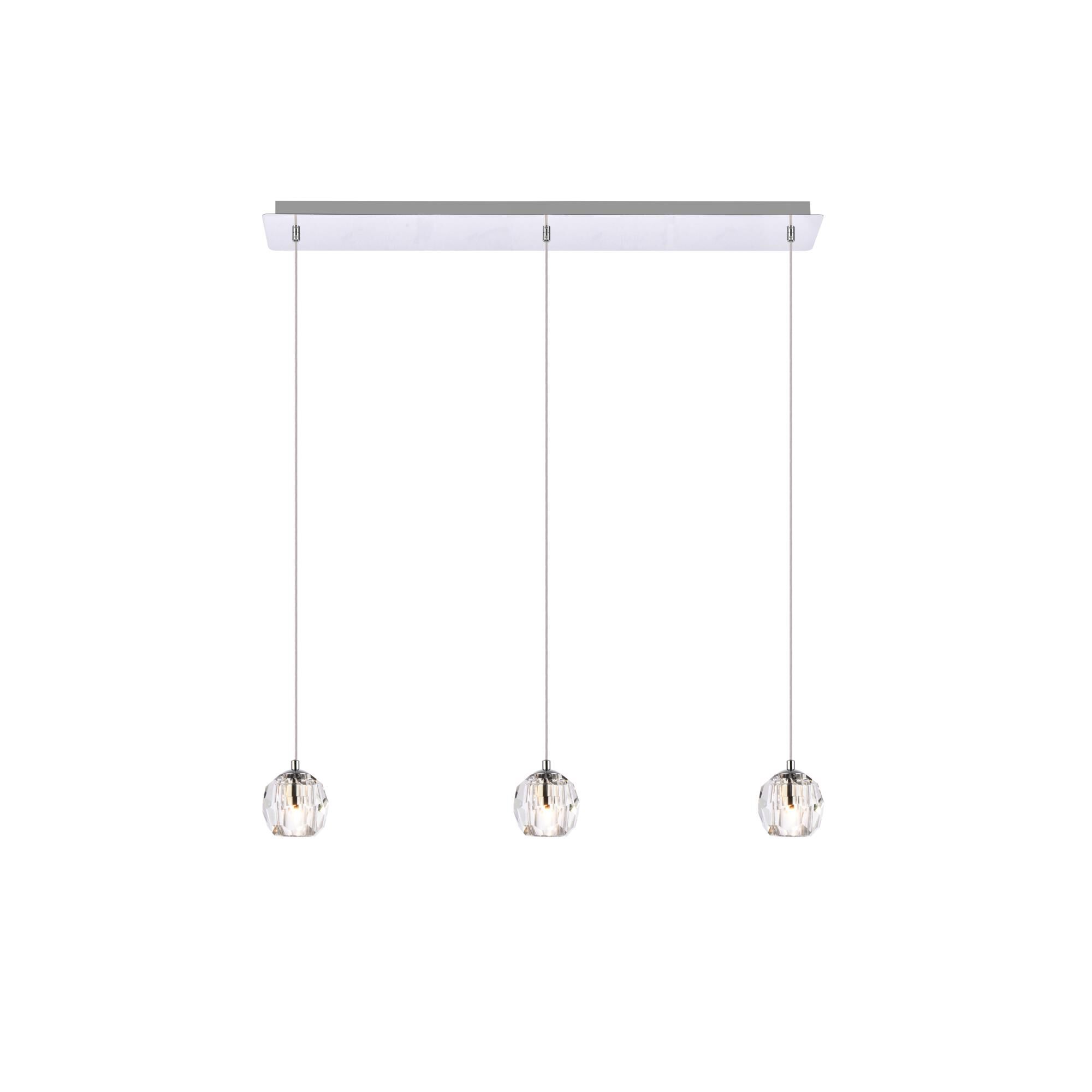 Eren 28 Inch 3 Light LED Linear Suspension Light by Elegant Lighting