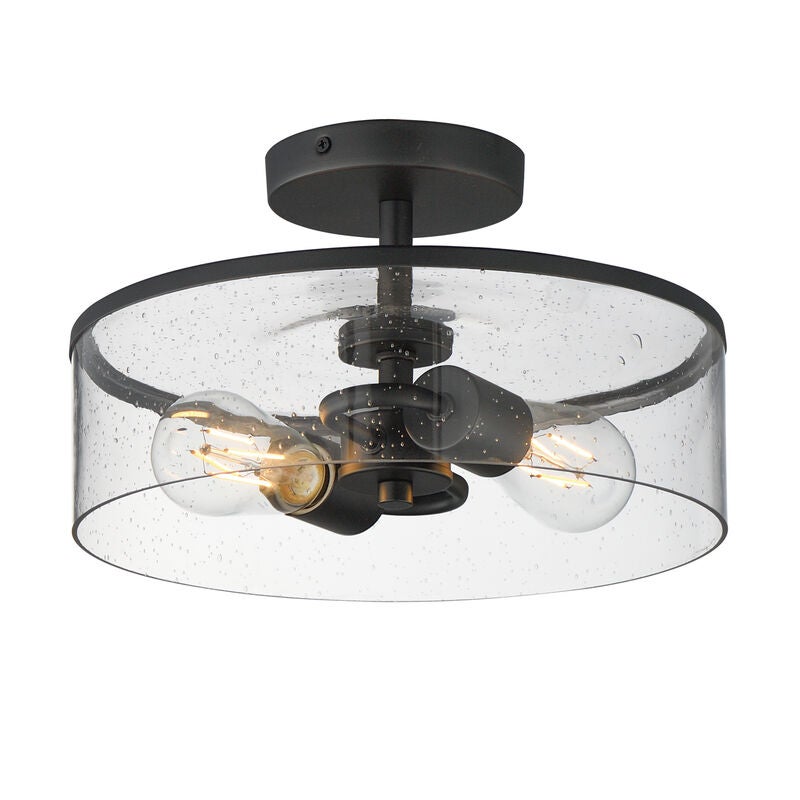 Livingston 12 Inch Semi Flush Mount by Maxim Lighting
