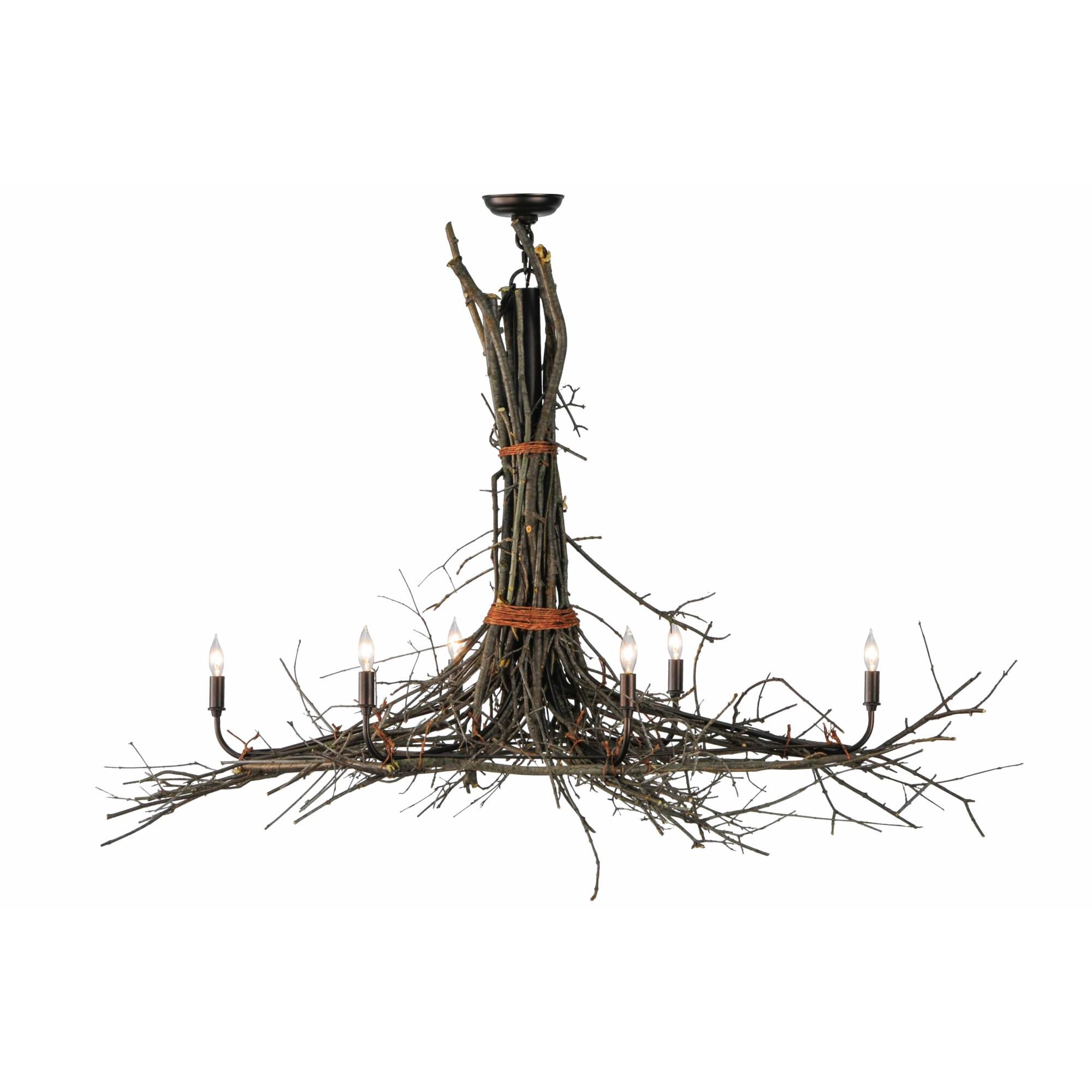 58 Inch 6 Light Semi Flush Mount by Meyda Lighting