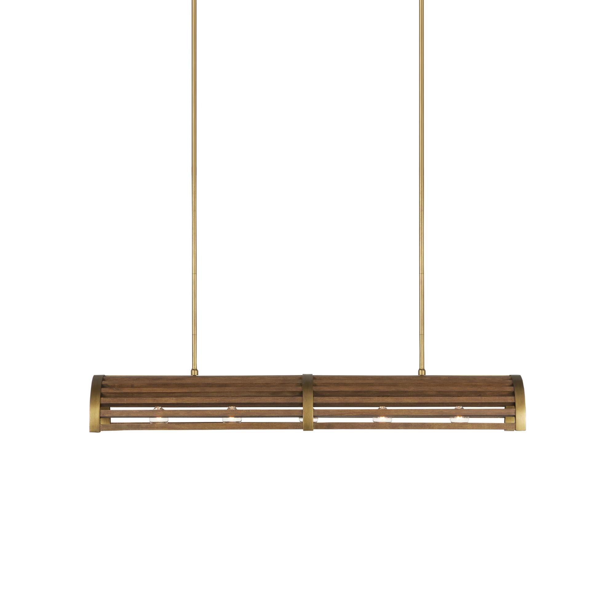 Woodbine 42 Inch 5 Light Linear Suspension Light by Currey and Company