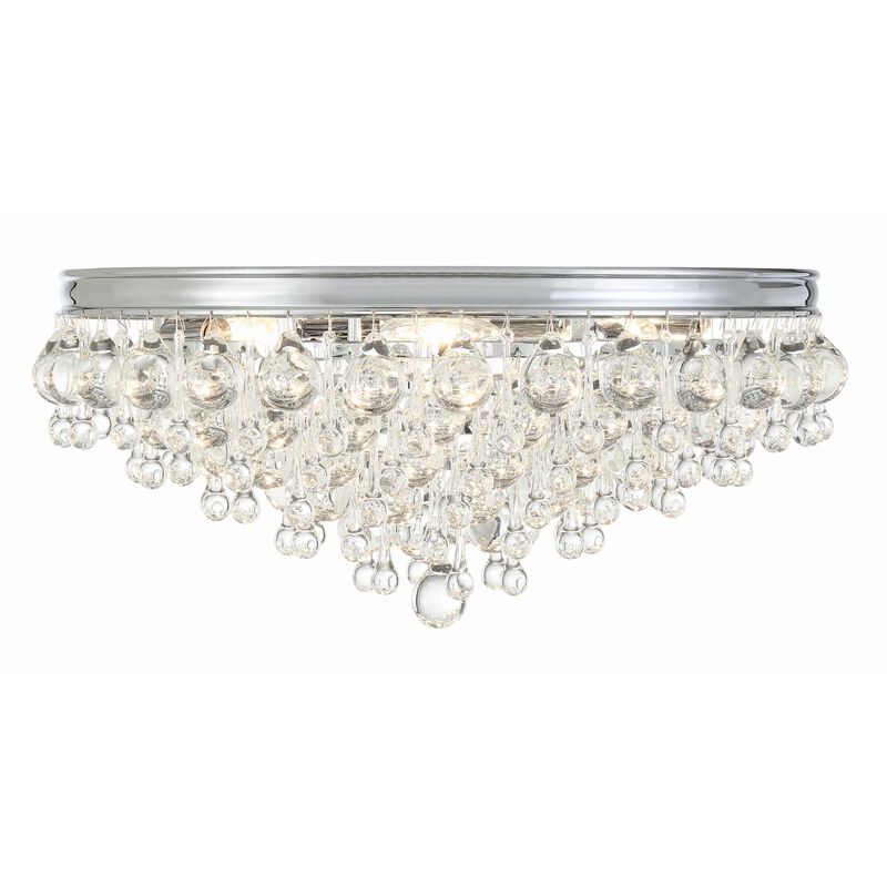 Calypso 20 Inch 6 Light Flush Mount by Crystorama