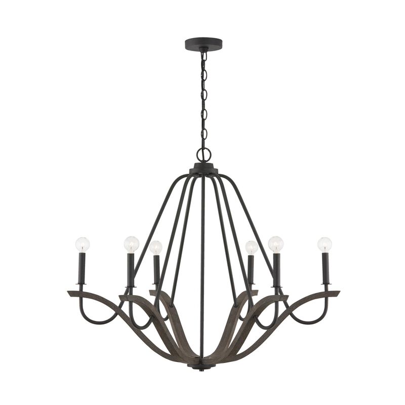 Clive 36 Inch 6 Light Chandelier by Capital Lighting Fixture Company