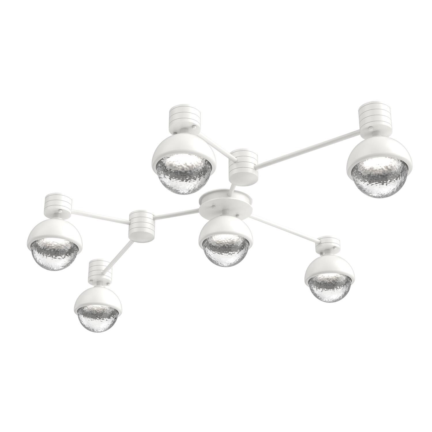 Shown in Salt White finish and Clear glass and Metal Shade Matching Finish accent