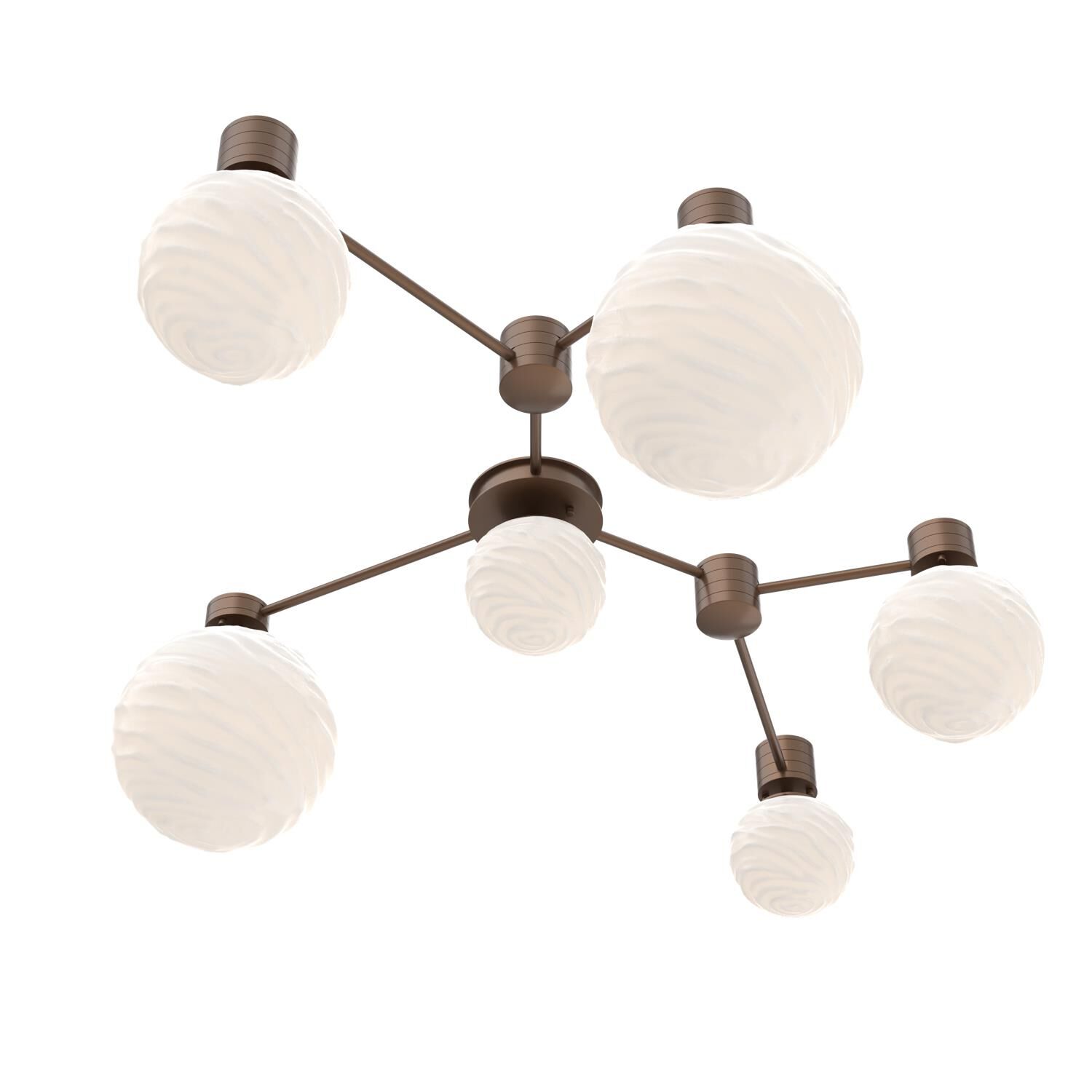 Shown in Burnished Bronze finish and White glass